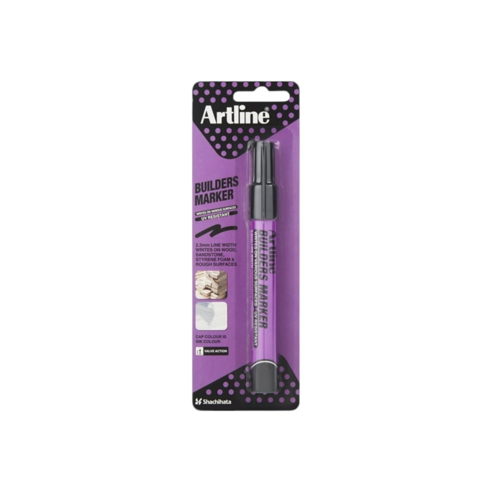 Artline Builders Marker Black 2.3mm Tip