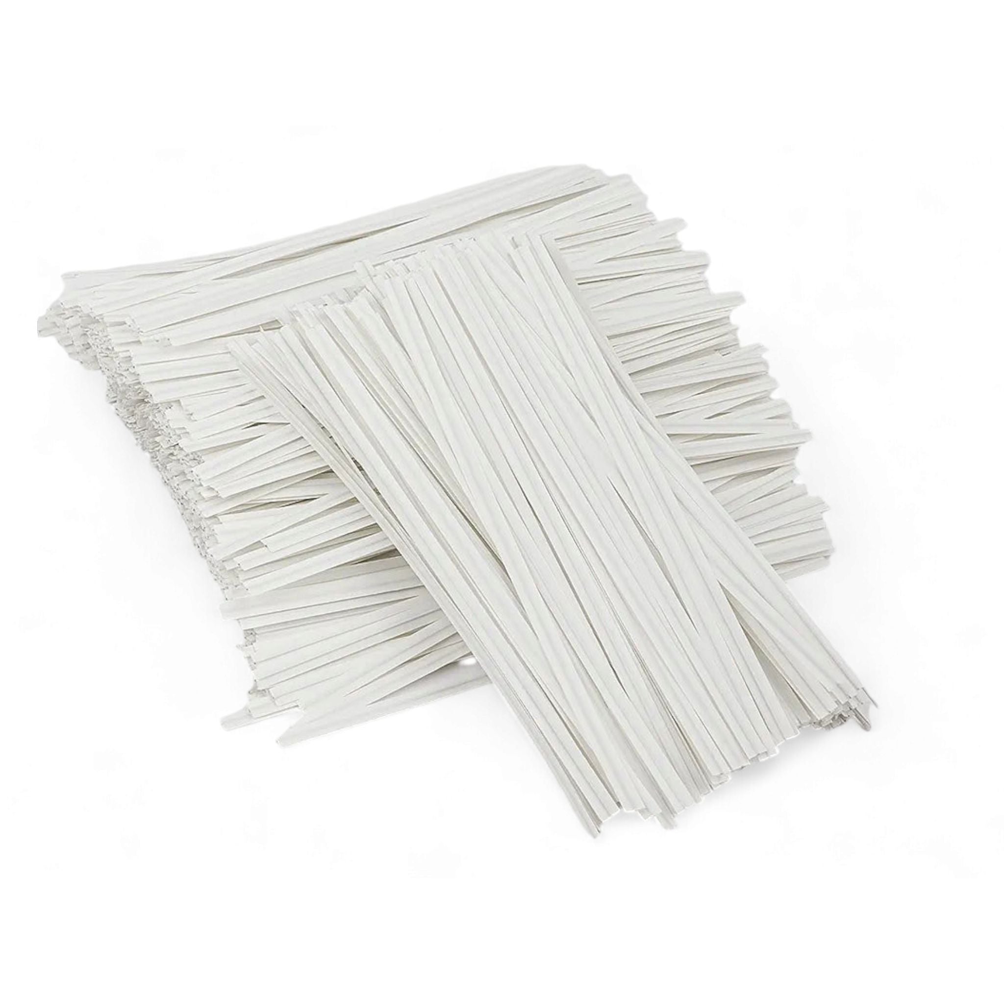 White Paper Twist Ties 4x75mm 1000pack