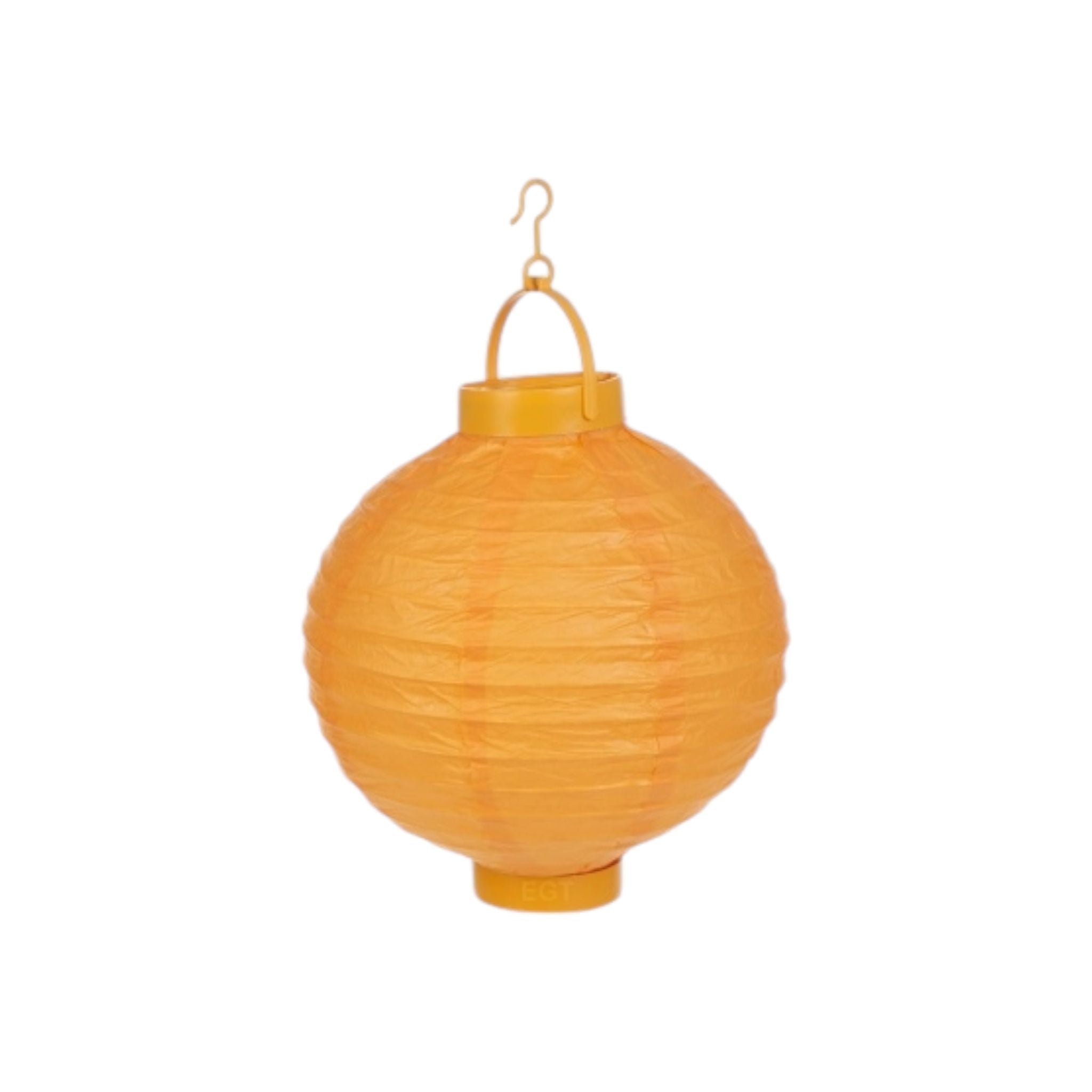 Chinese LED Paper Lantern Round Ribbed