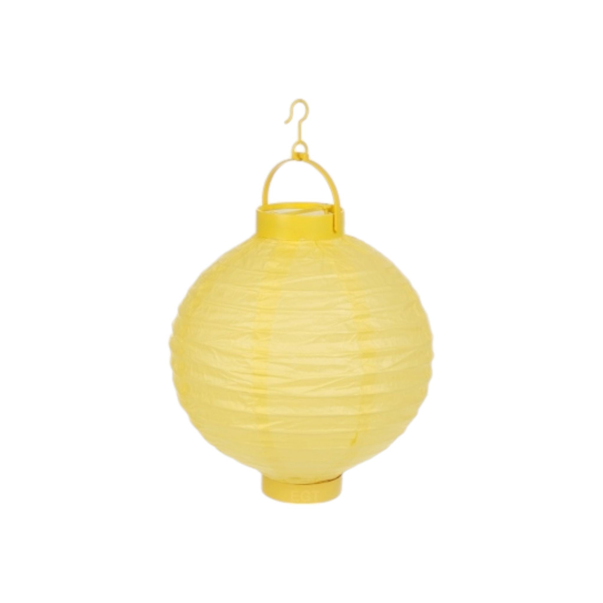 Chinese LED Paper Lantern Round Ribbed