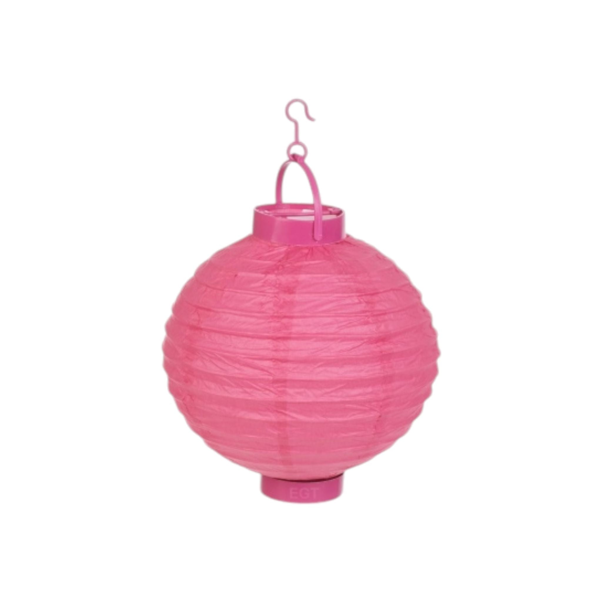 Chinese LED Paper Lantern Round Ribbed