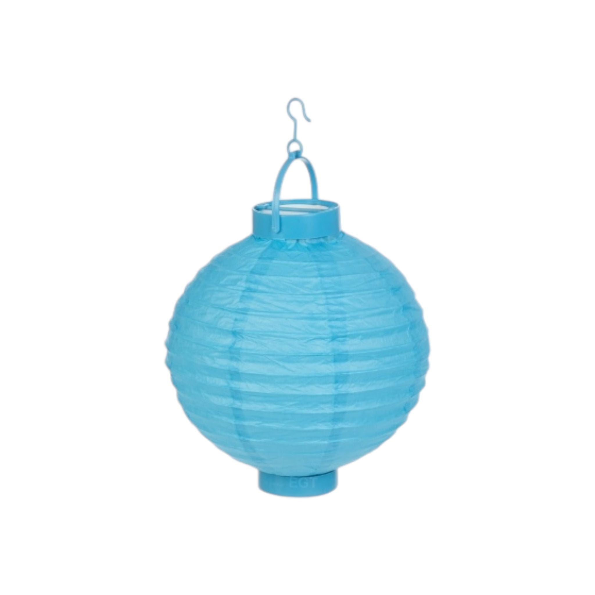 Chinese LED Paper Lantern Round Ribbed