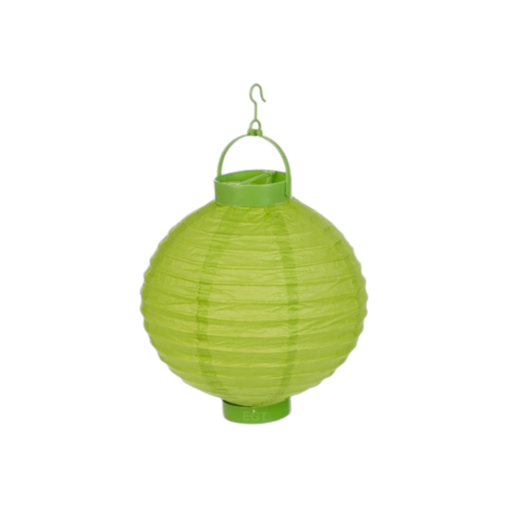 Chinese LED Paper Lantern Round Ribbed