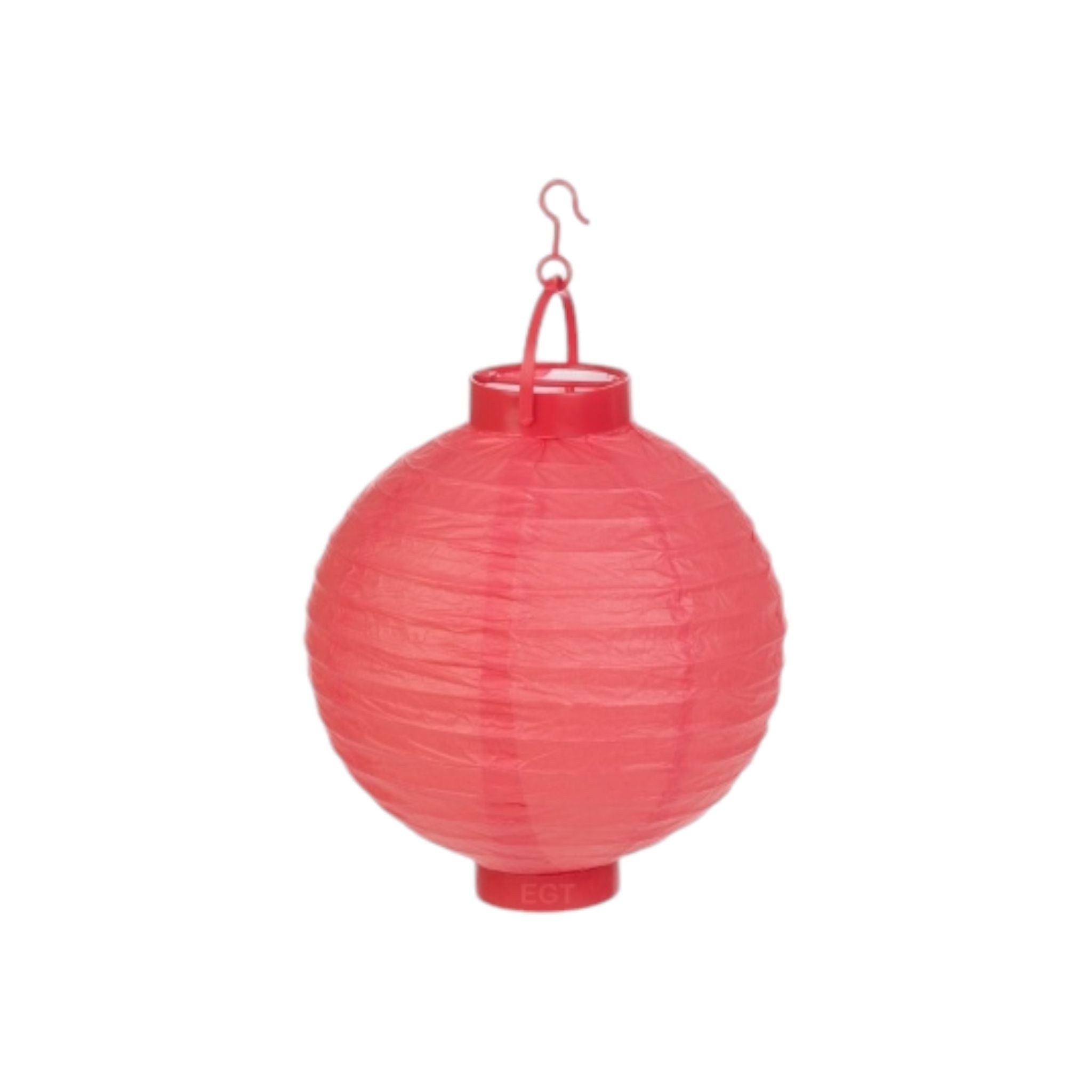 Chinese LED Paper Lantern Round Ribbed