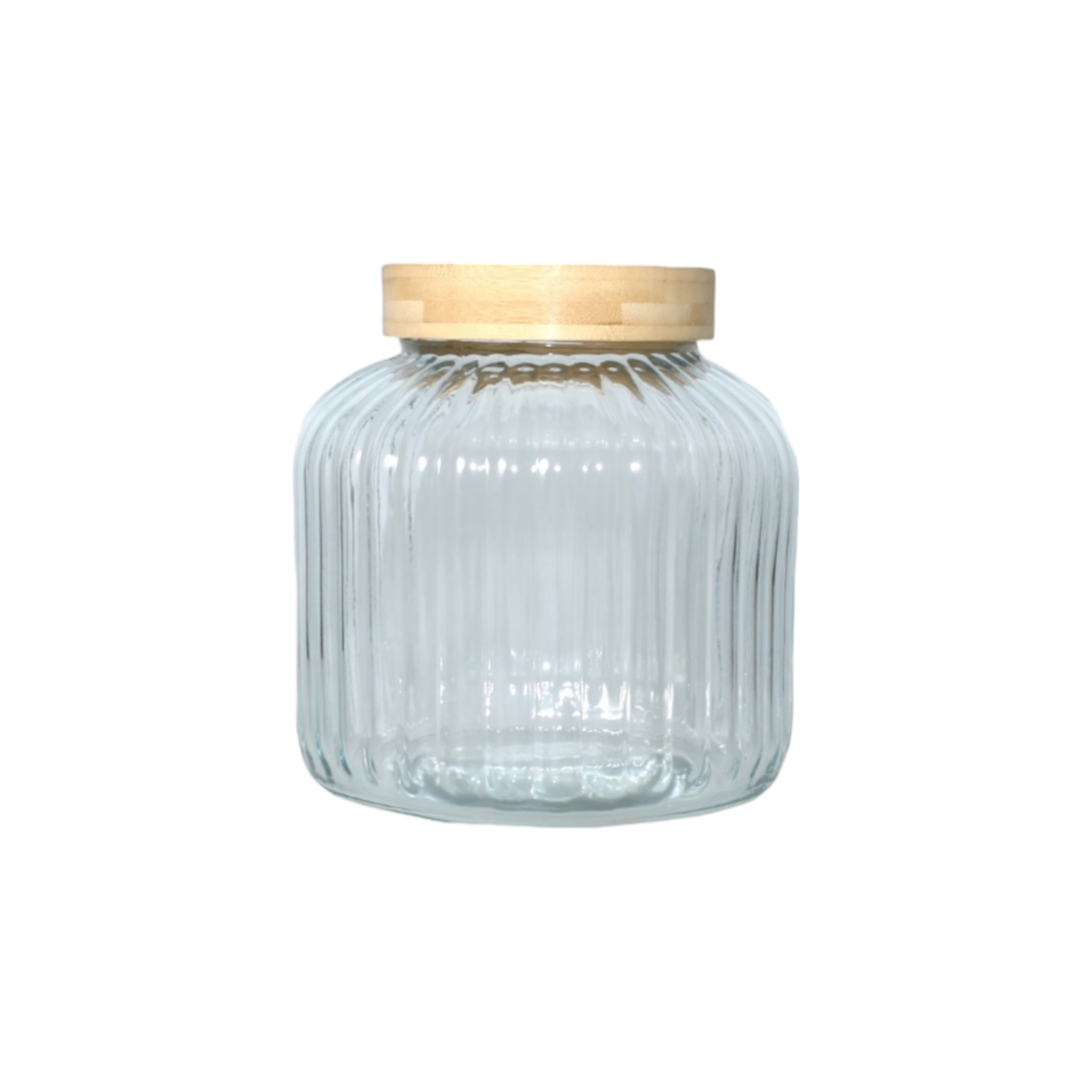 Glass Canister Jar with Bamboo Lid 3L