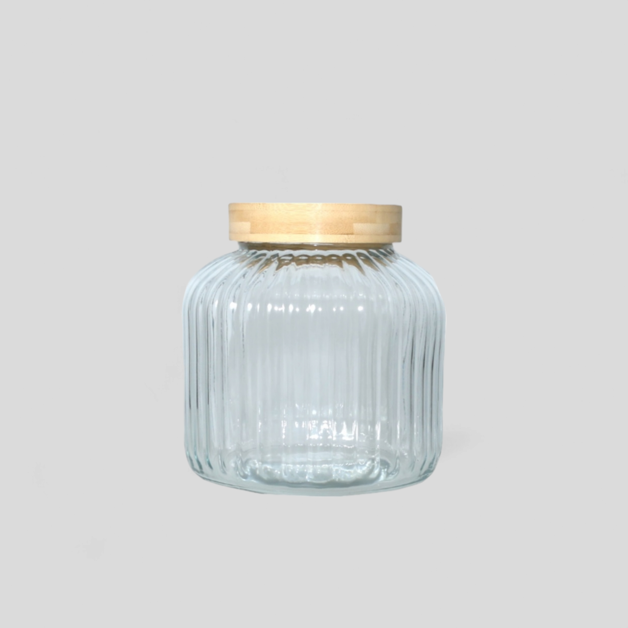 Glass Canister Jar with Bamboo Lid 3L