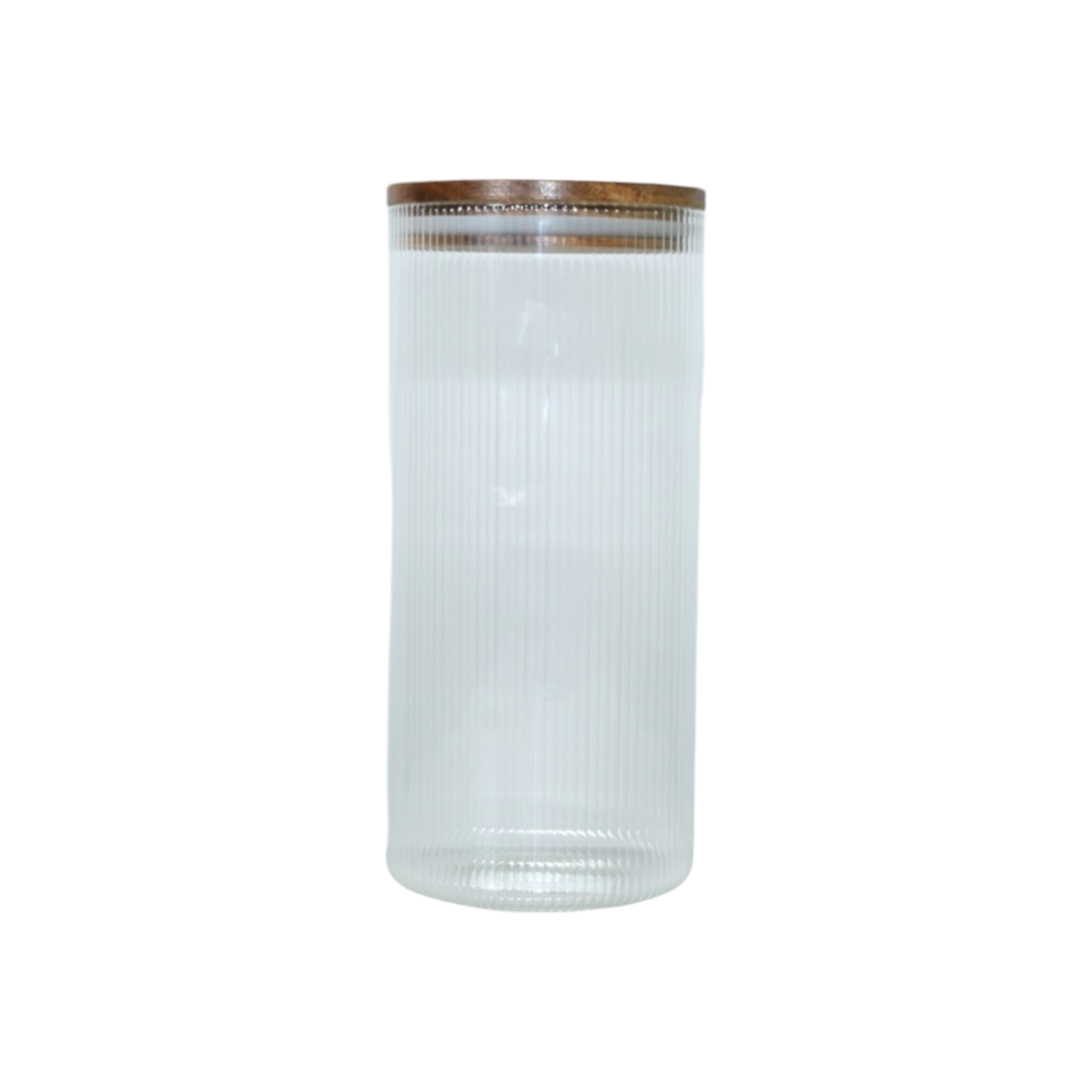 Acacia Glass Canister Jar with Lid 1.4L