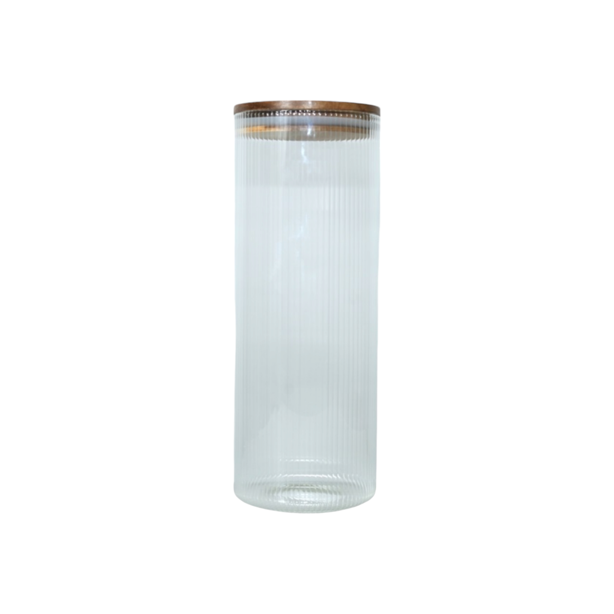 Acacia Glass Canister Jar with Lid 1.8L