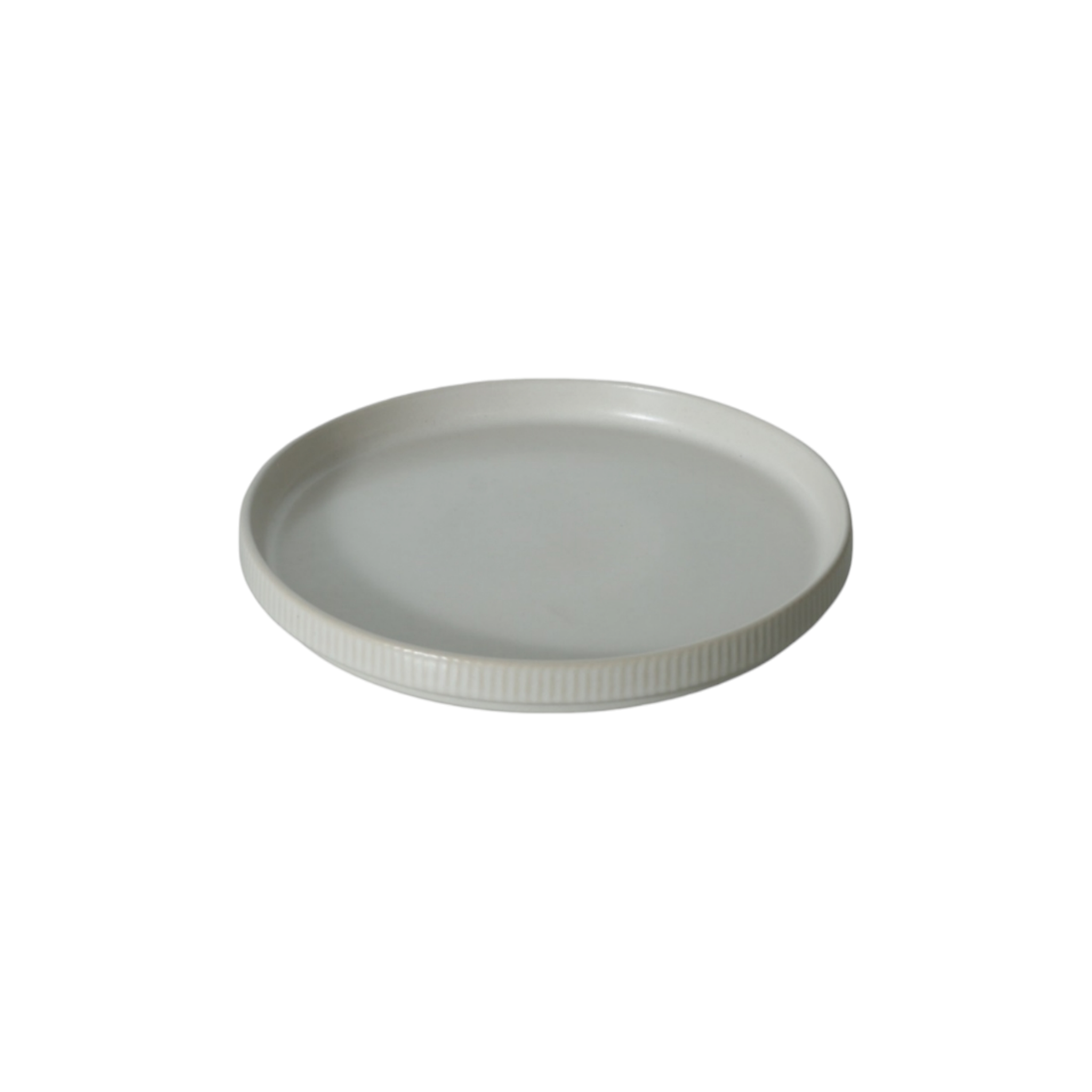 Cera Rib Side Plate Grey 21x2.1cm