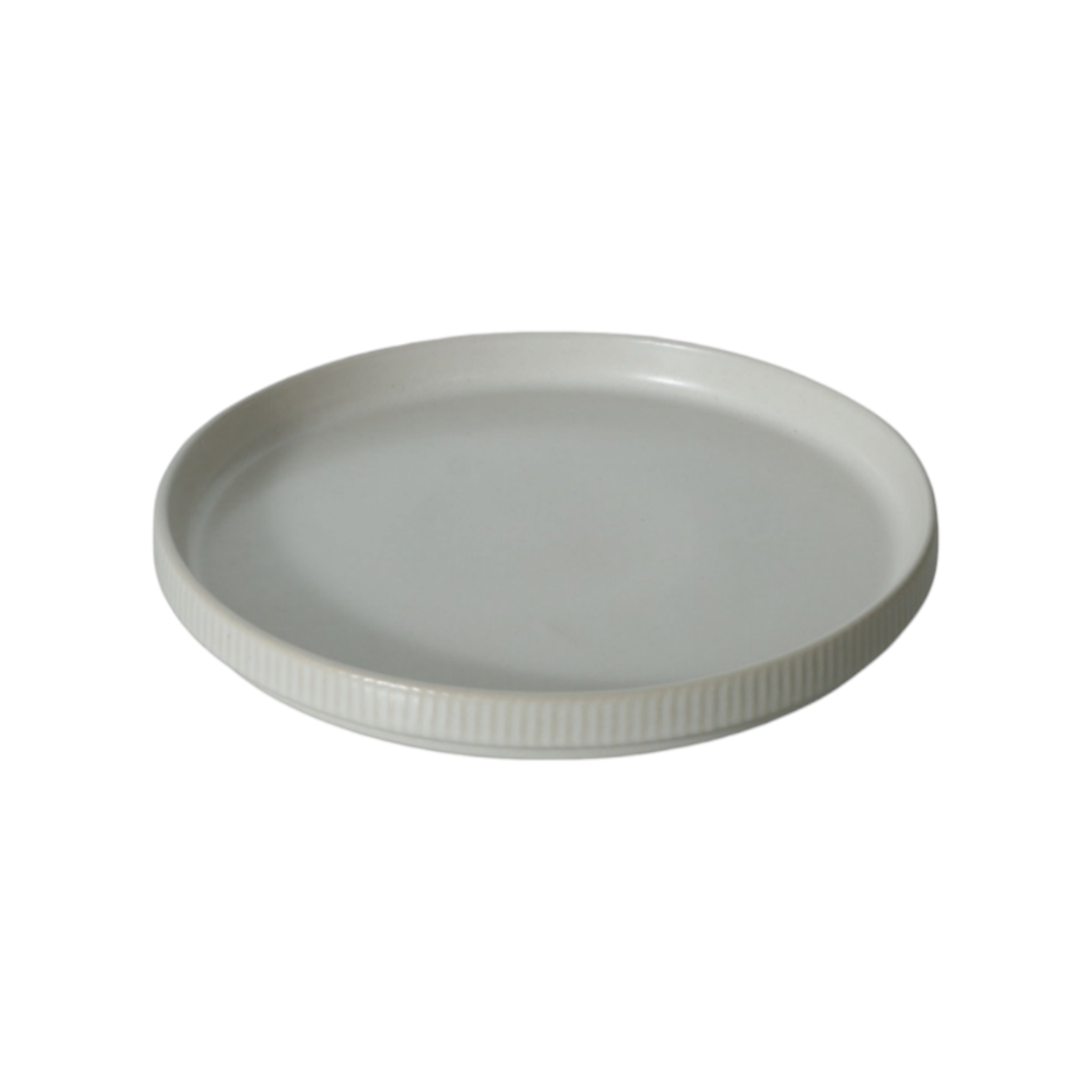 Cera Rib Dinner Plate Grey  25x2.4cm