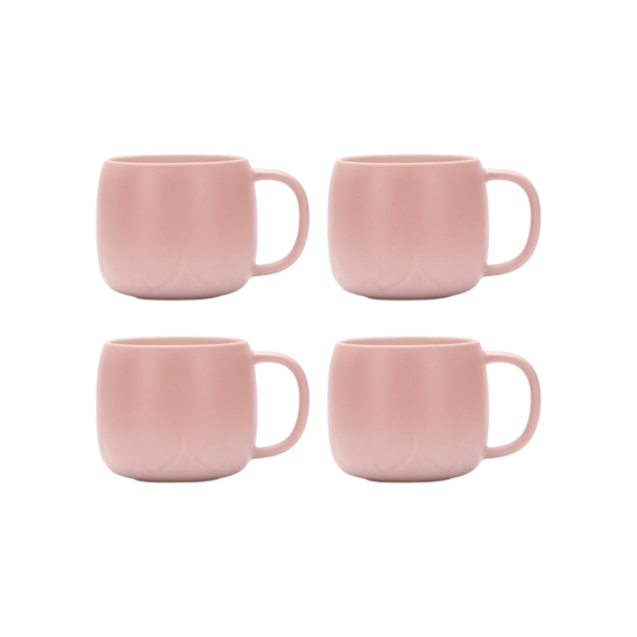 Ceramic Pink Coffee Mug 440ml 4pack