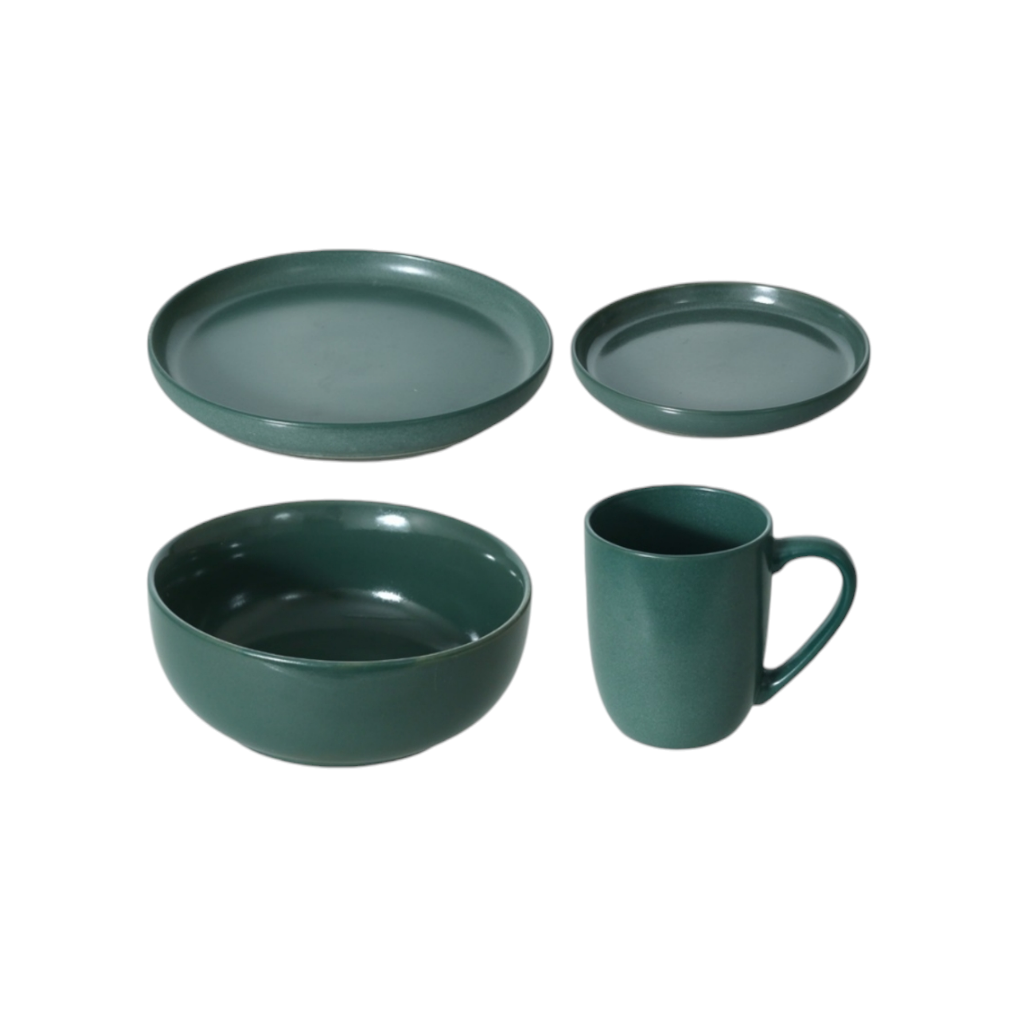 Ceramic Dinner Set Green 16pc