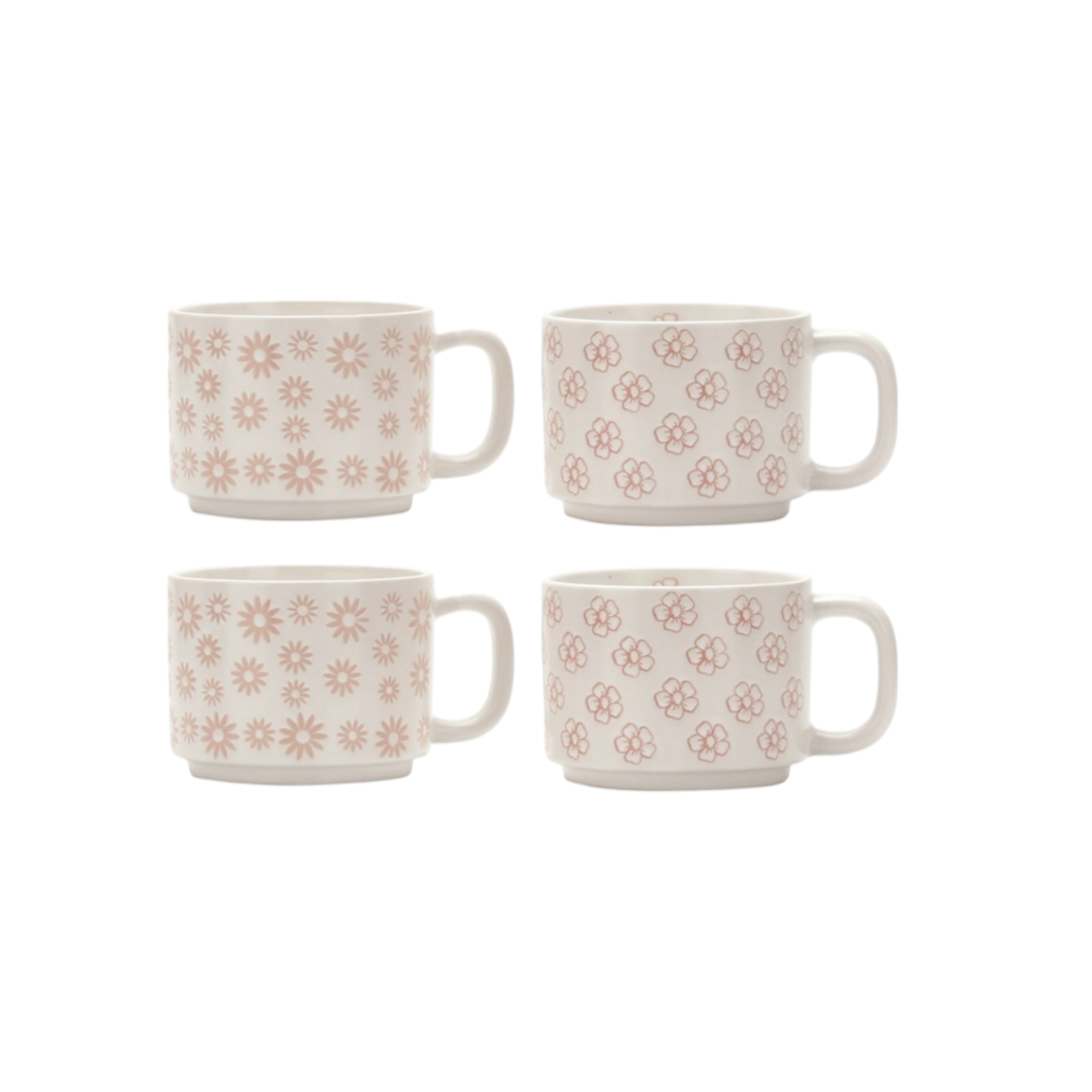 Ceramic Mug Assorted Design 530ml 4pack