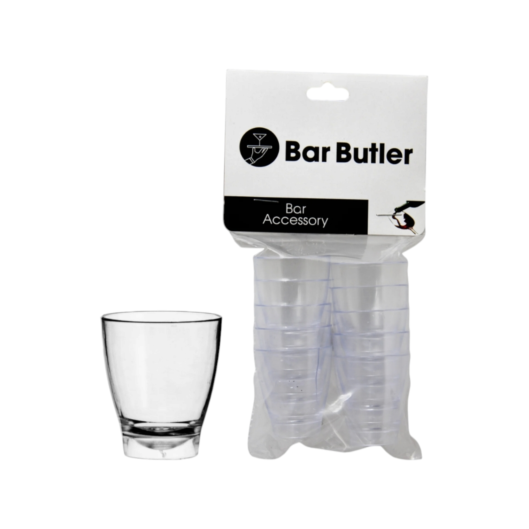 Bar Butler Shot Glassses 25ml Plastic Tot Measure 10pack 73002