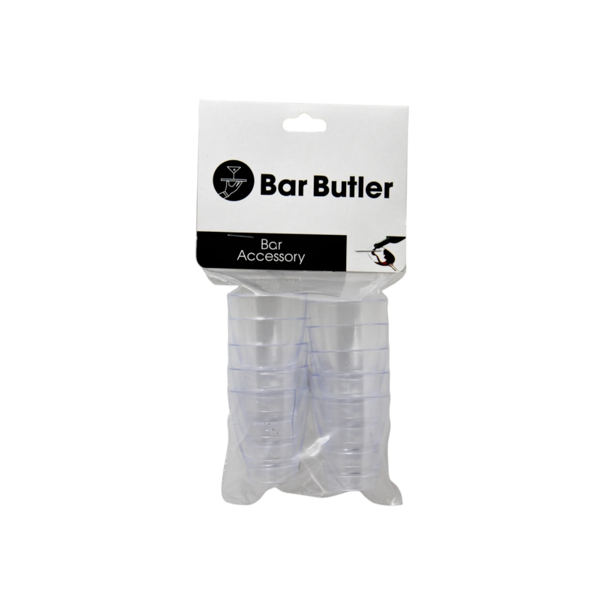 Bar Butler Shot Glassses 25ml Plastic Tot Measure 10pack 73002