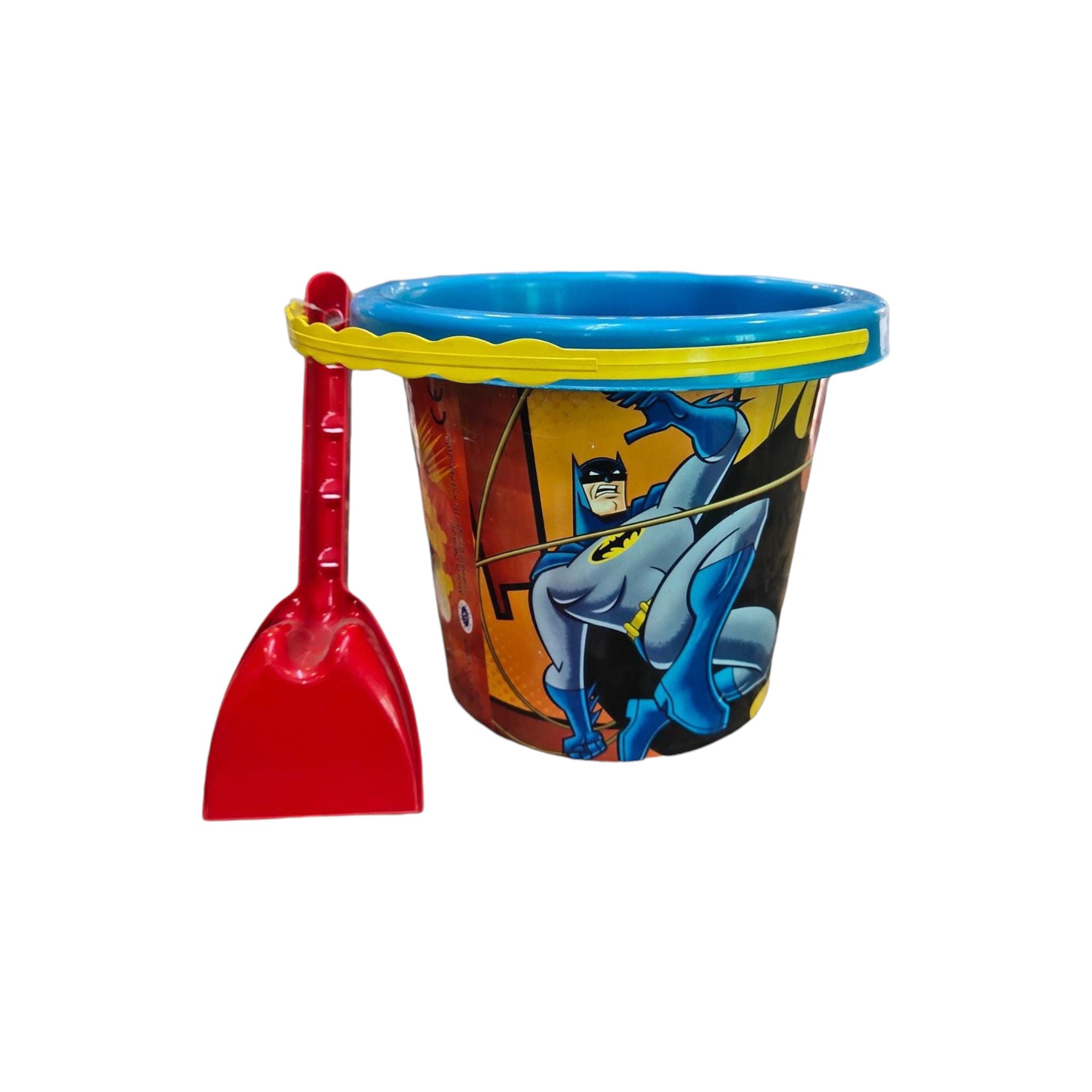 Kiddies Beach Bucket with Scoop Bat Man Print