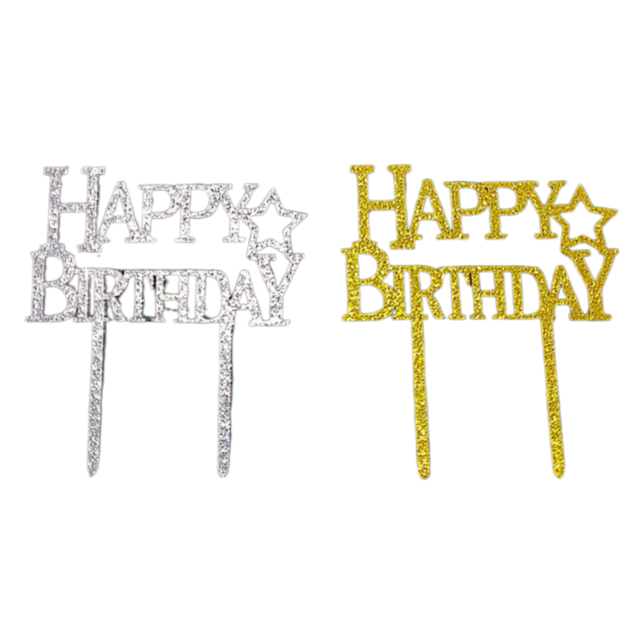 Acryclic Topper Happy Birthday Star