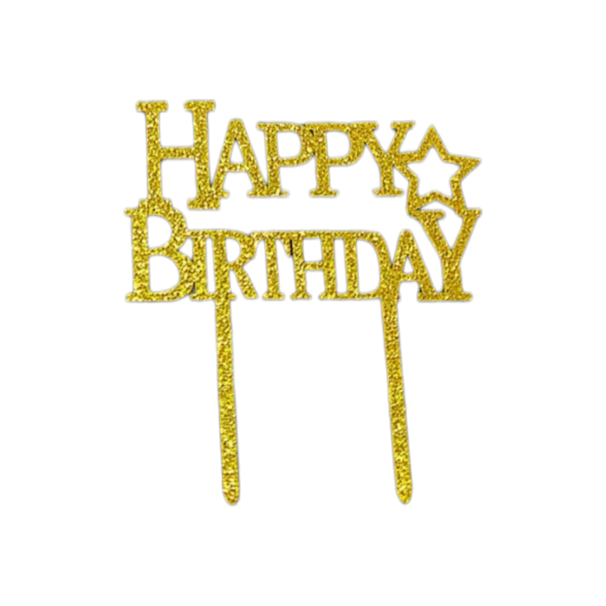 Acryclic Topper Happy Birthday Star