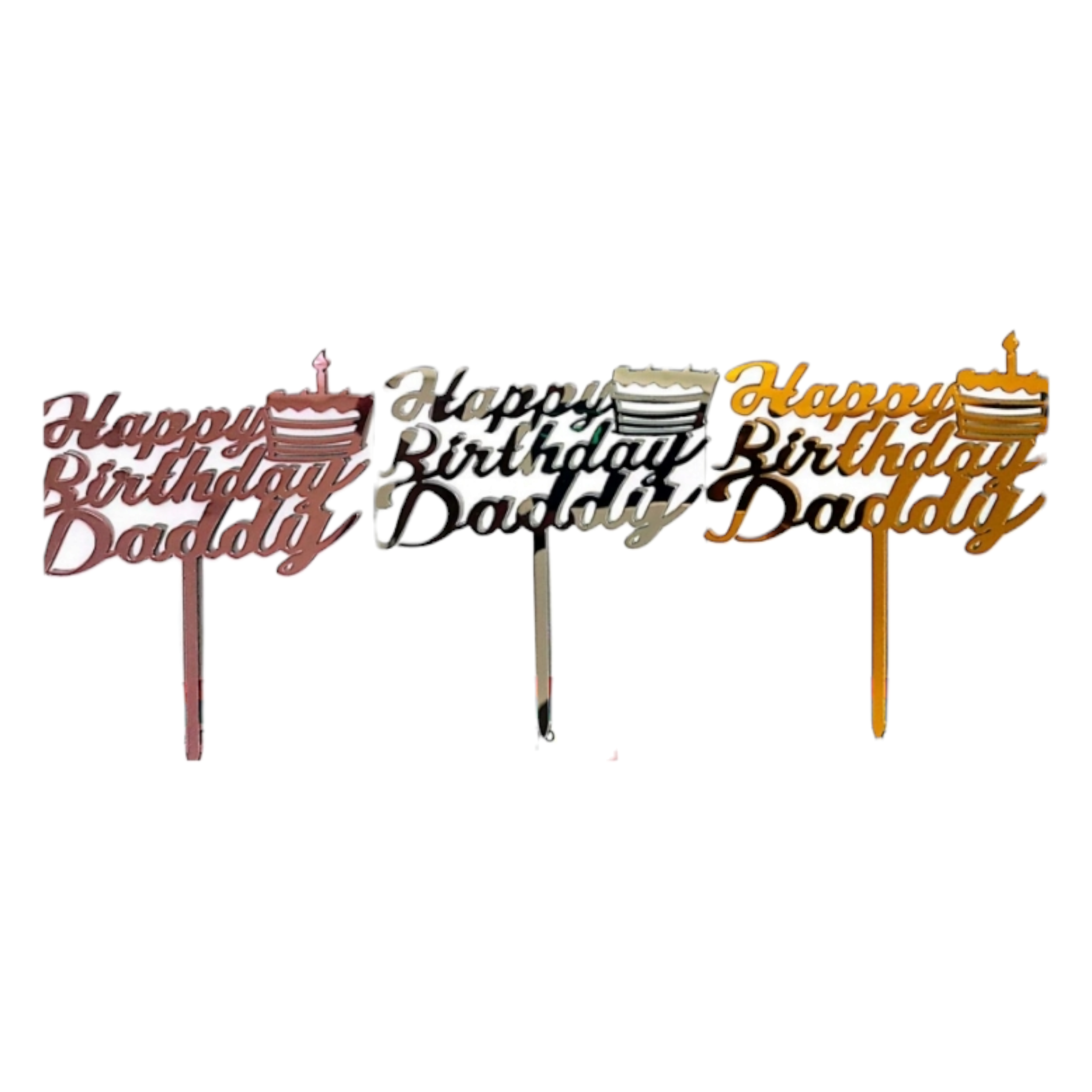 Acrylic Cake Topper Happy Birthday Daddy