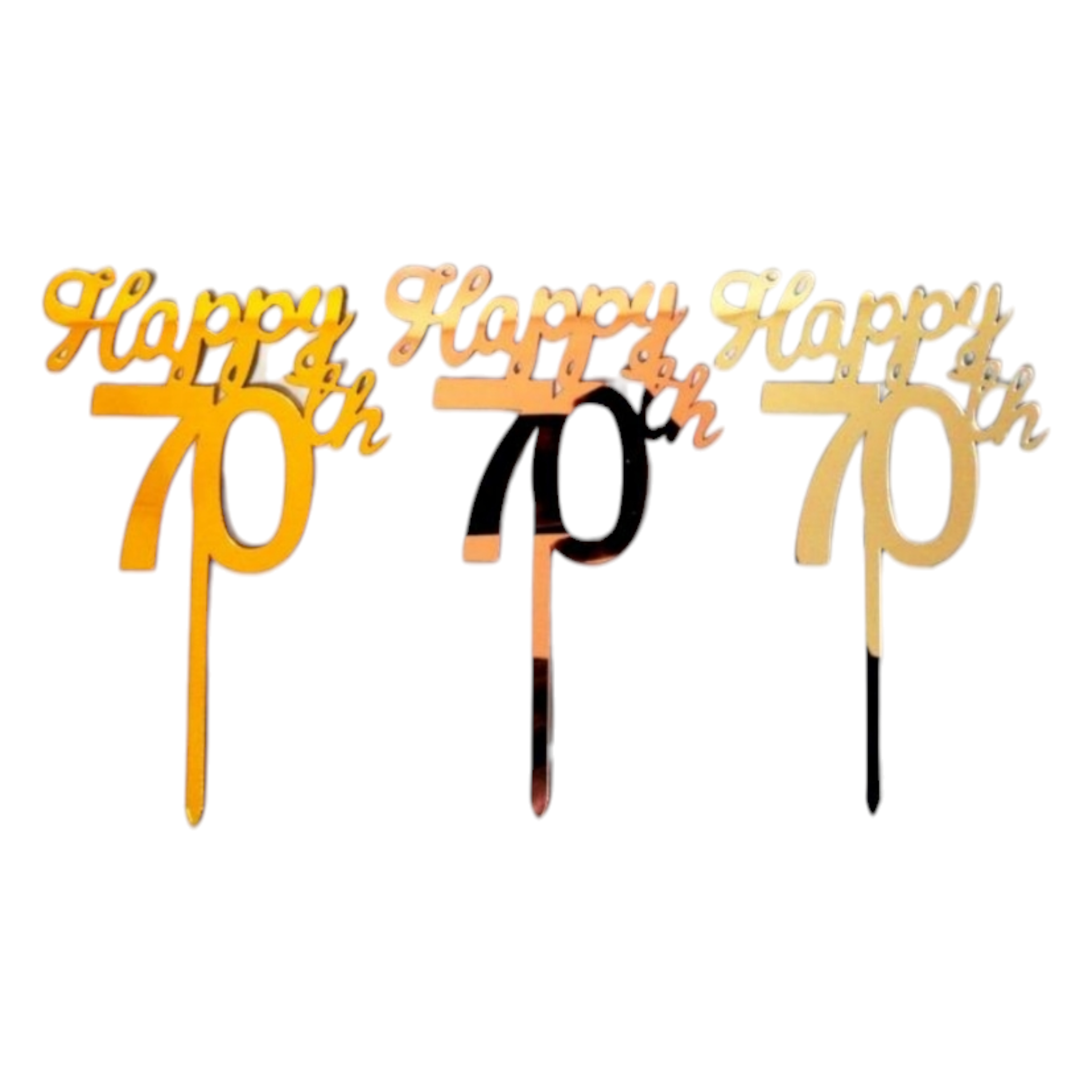 Acrylic Cake Topper Happy Birthday 70th