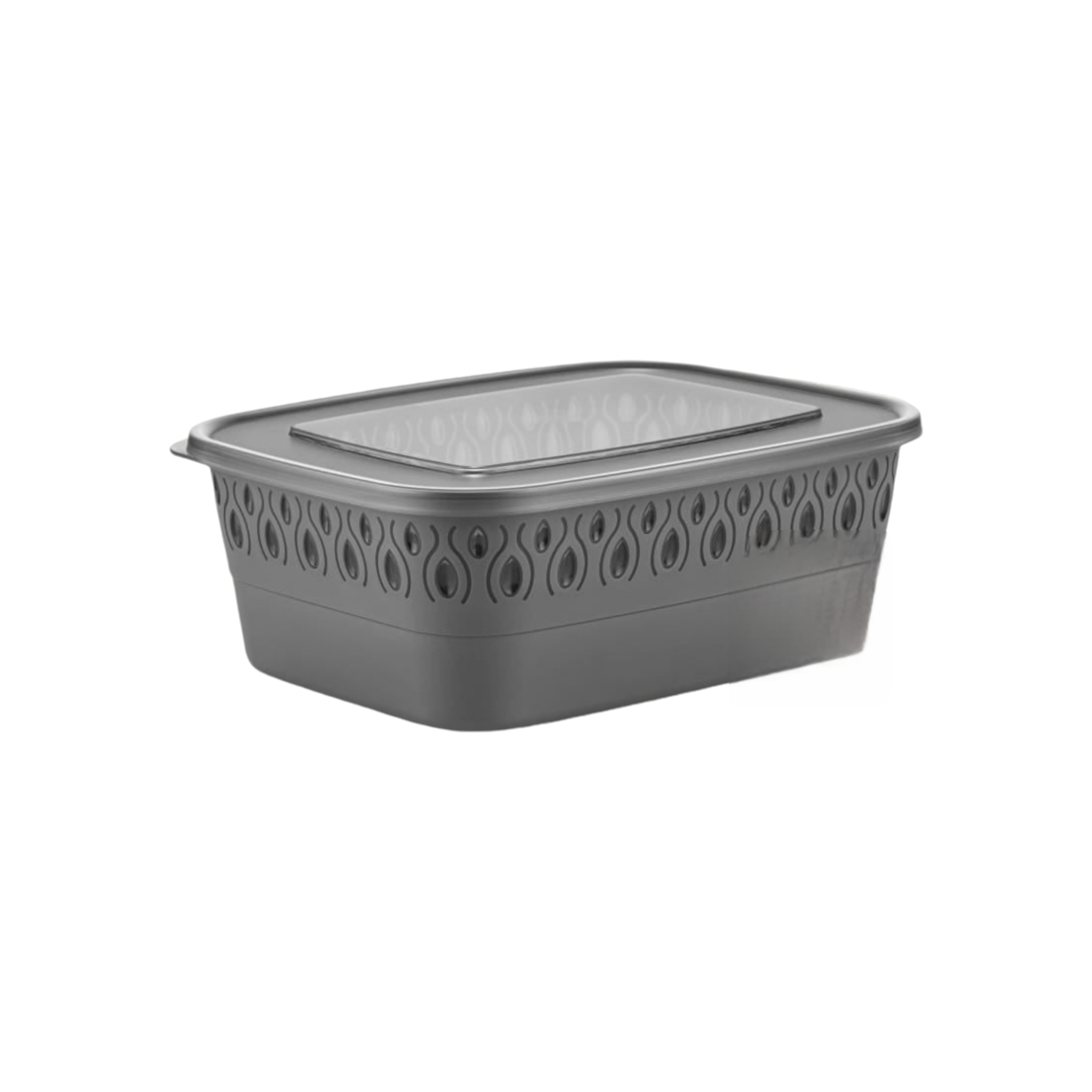 Foly Life Plastic Mona Basket 3L Rectangle with Lid BNM0797 Titiz