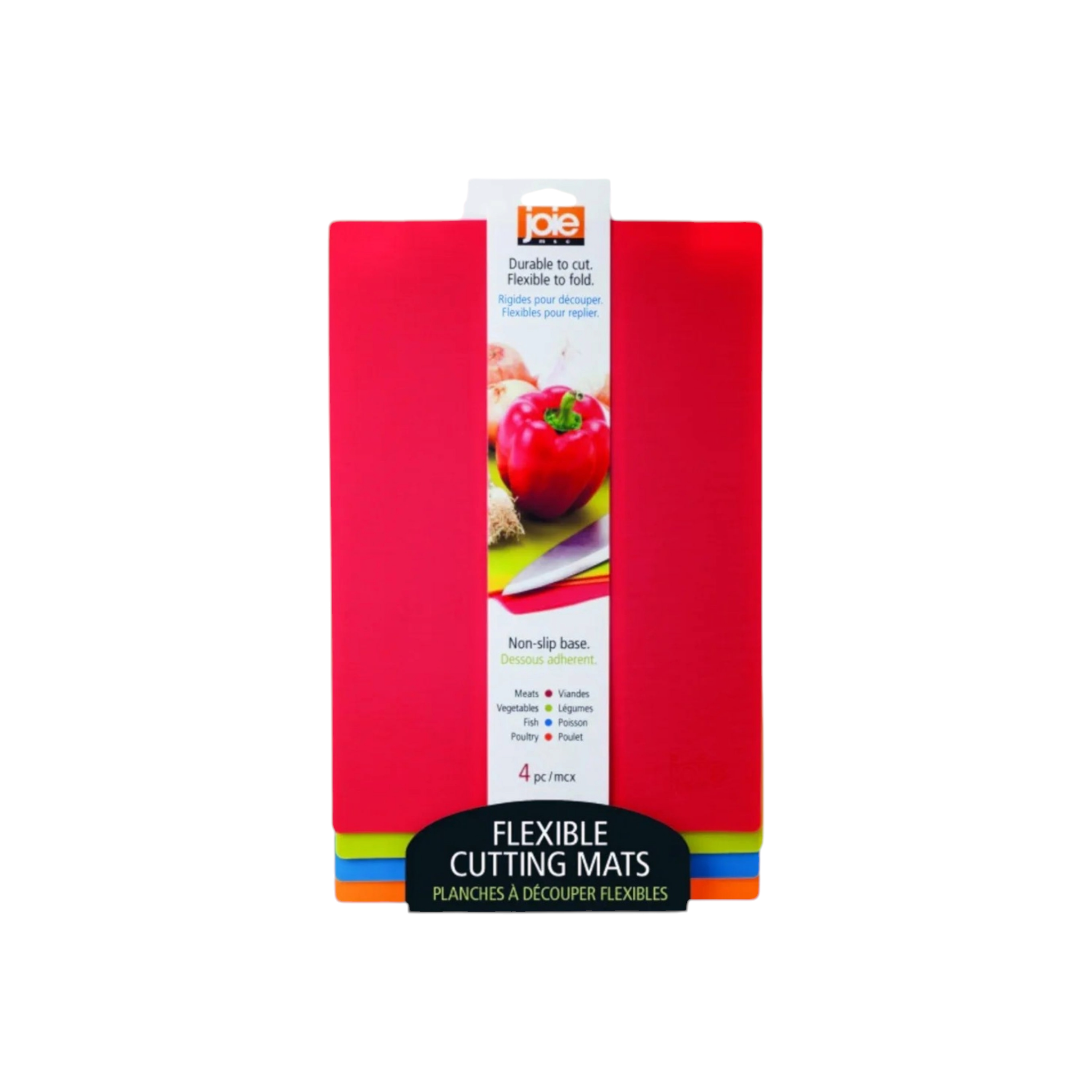 Joie Flexible Cutting Mats 4pack Assorted