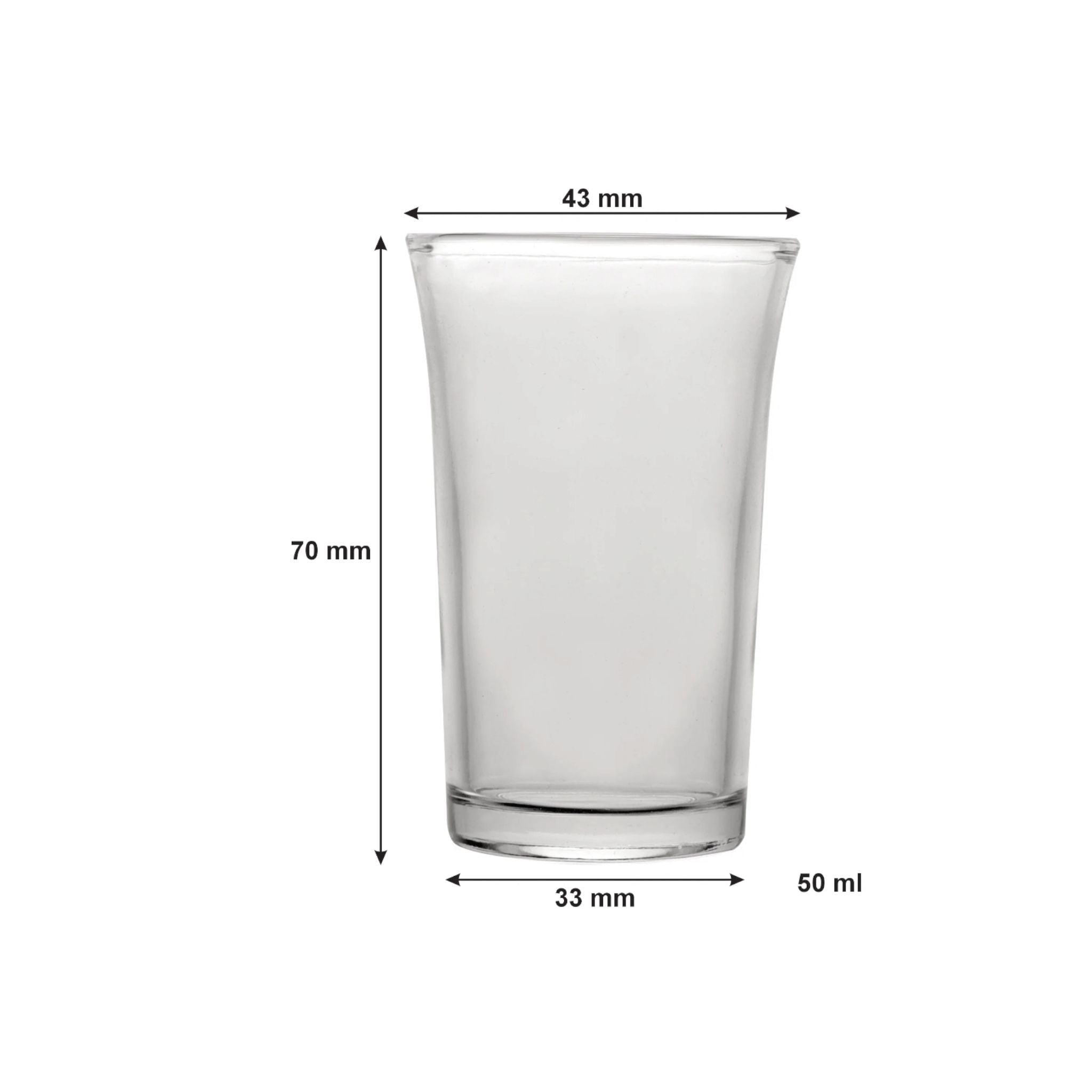 Regent Tall Shot Glass 50ml Tot measure 12pack 10250