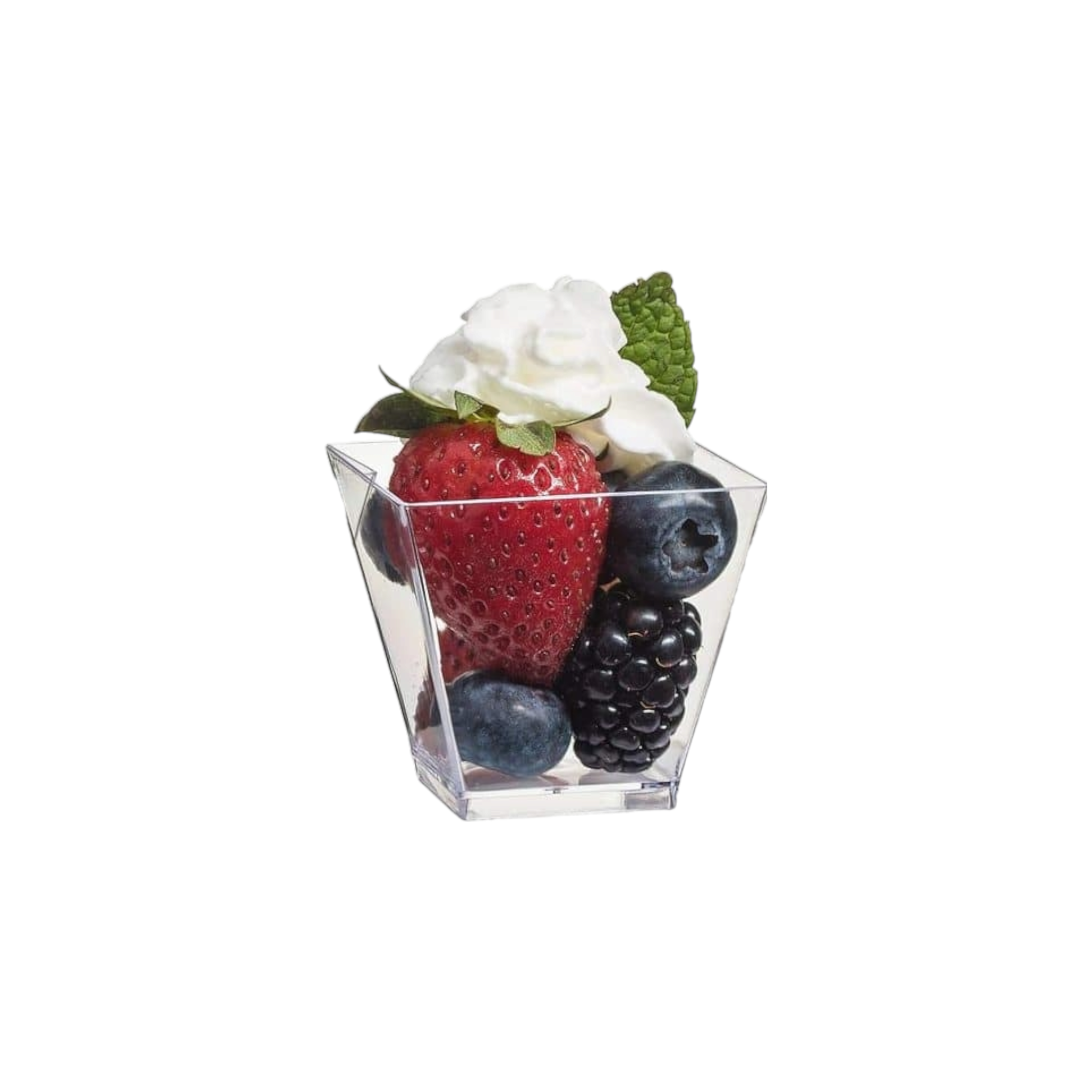 Acrylic Mini Dessert Cup 125ml with Lid 40pack