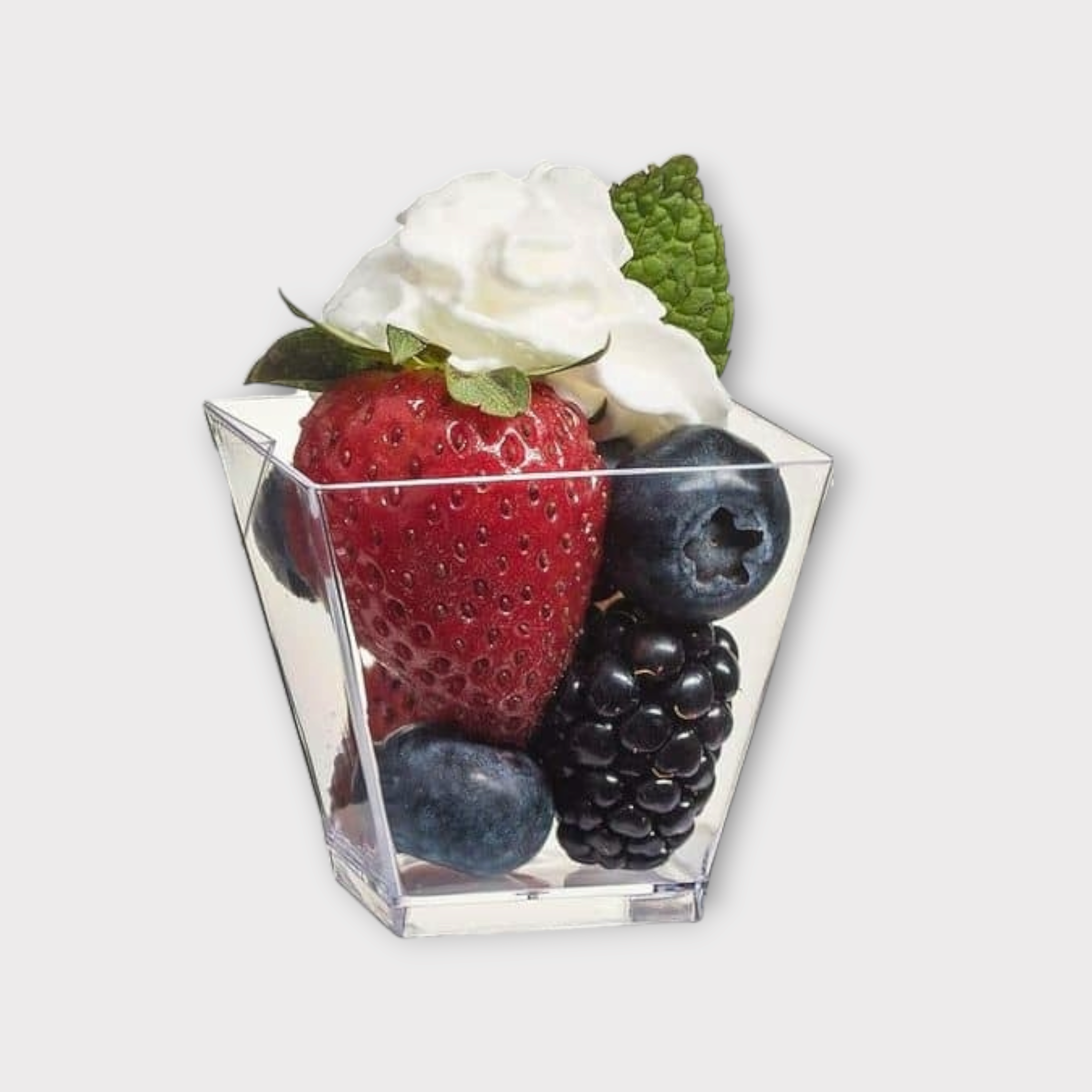 Acrylic Mini Dessert Cup 125ml with Lid 40pack