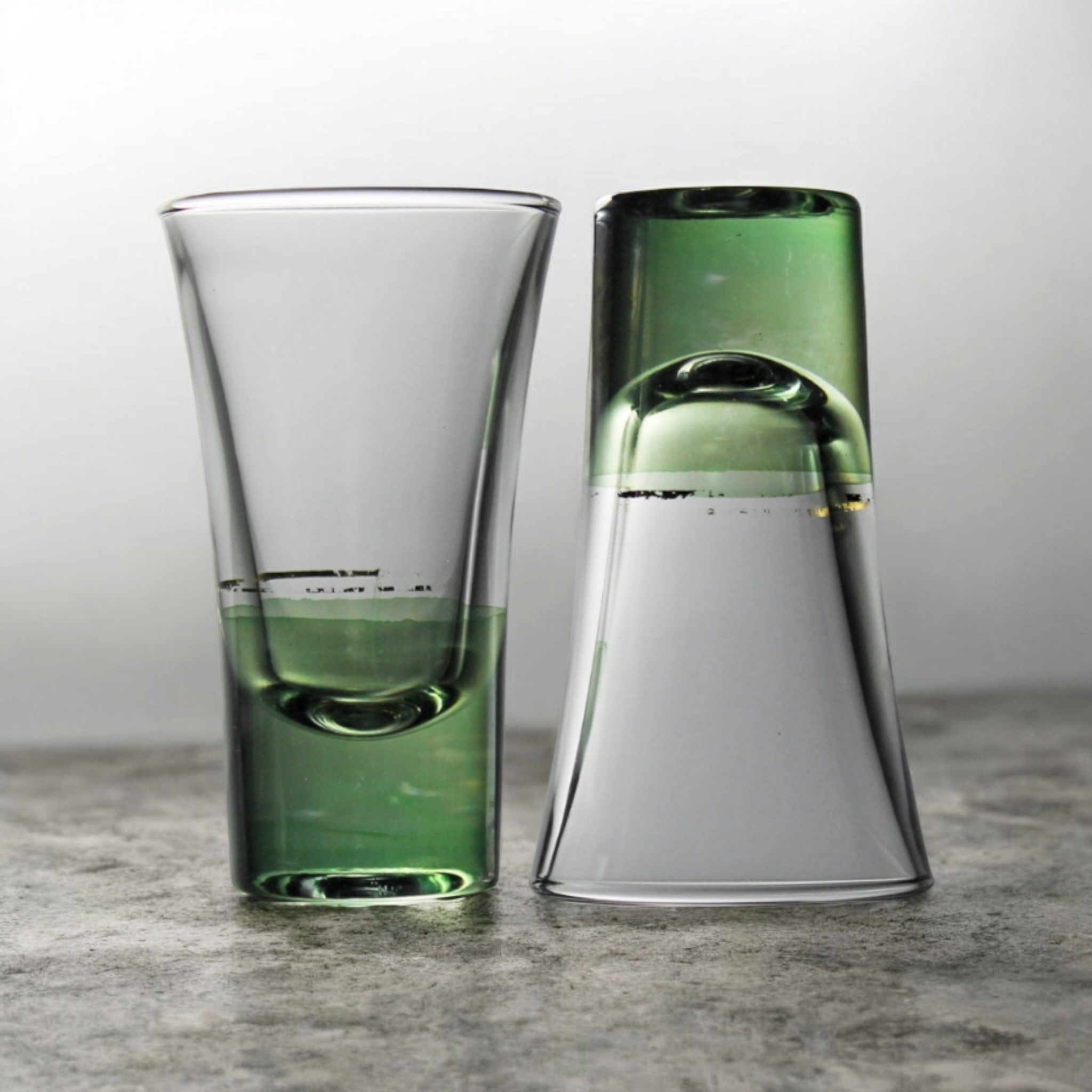 Pasabahce Shot Glass Green Base Tot Measure 40667