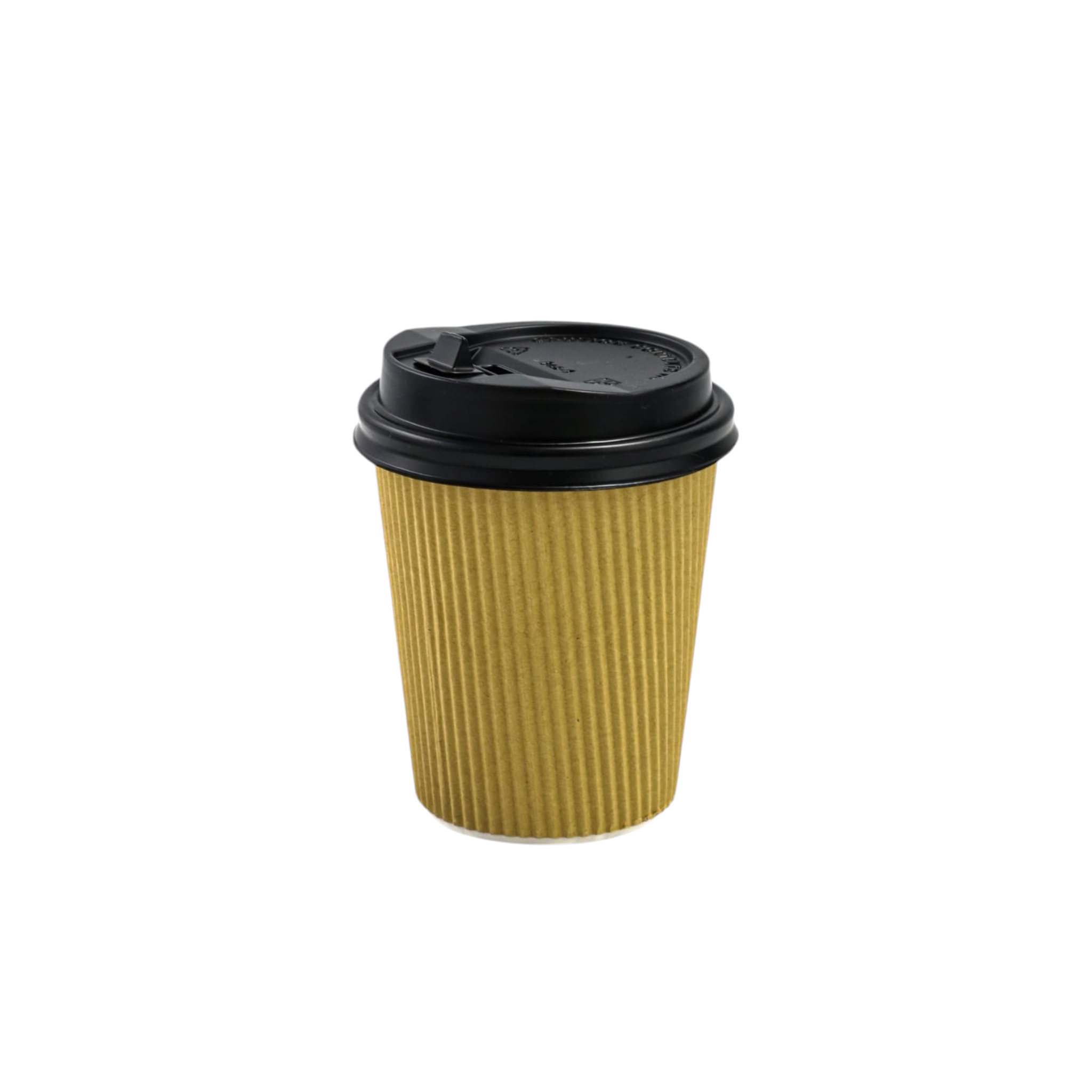 250ml Ripple Paper Coffee Cup Kraft Brown 5pack