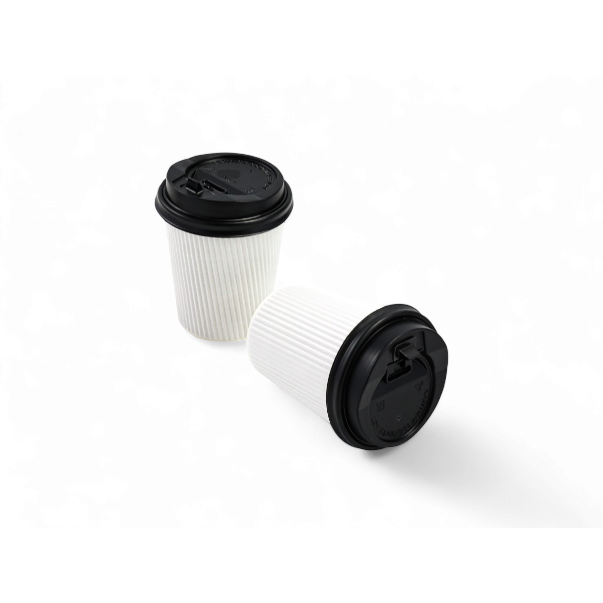 350ml Ripple Paper Coffee Cups White 5pack