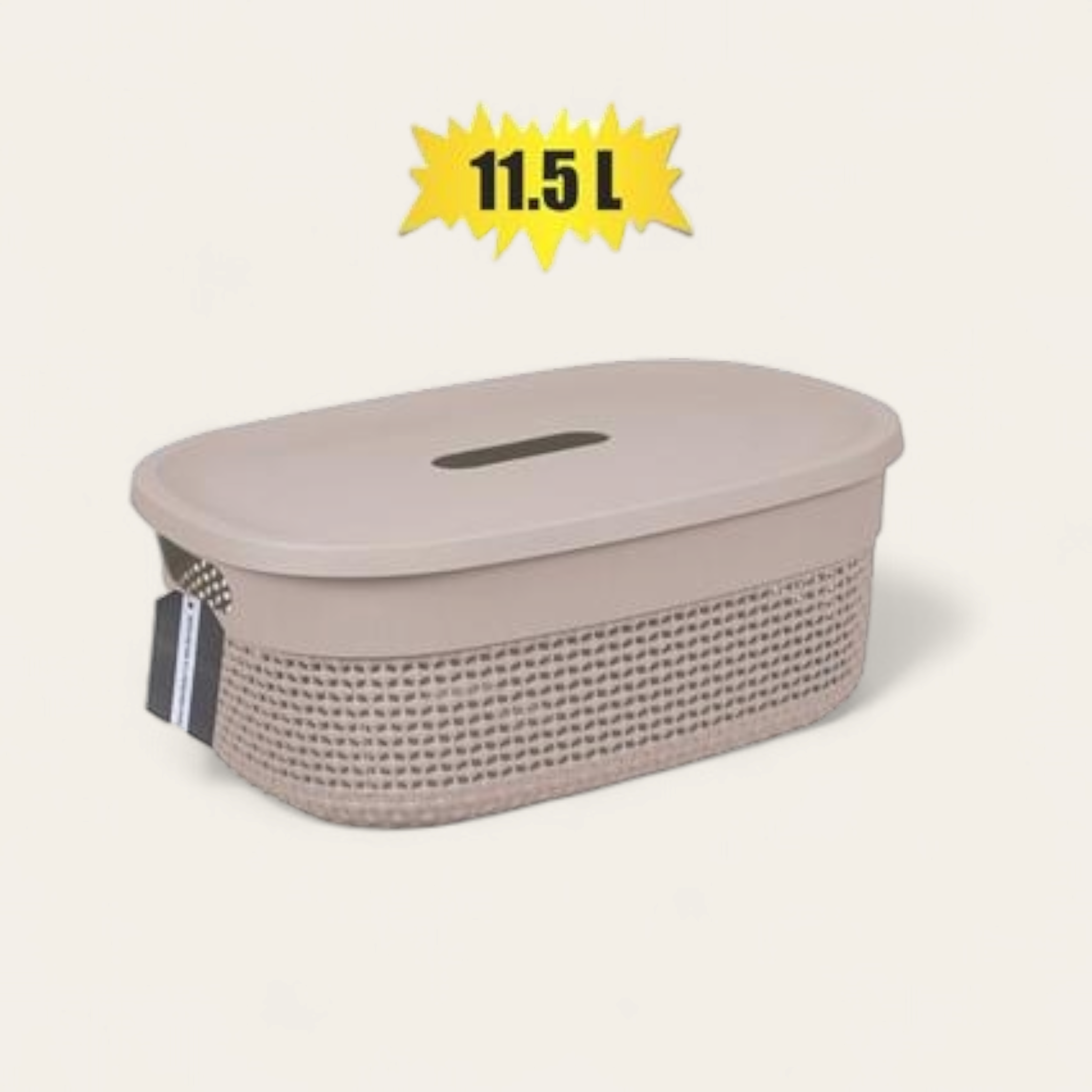 Multipurpose Plastic Stereo Basket with Lid 11.5L 38x28x15cm