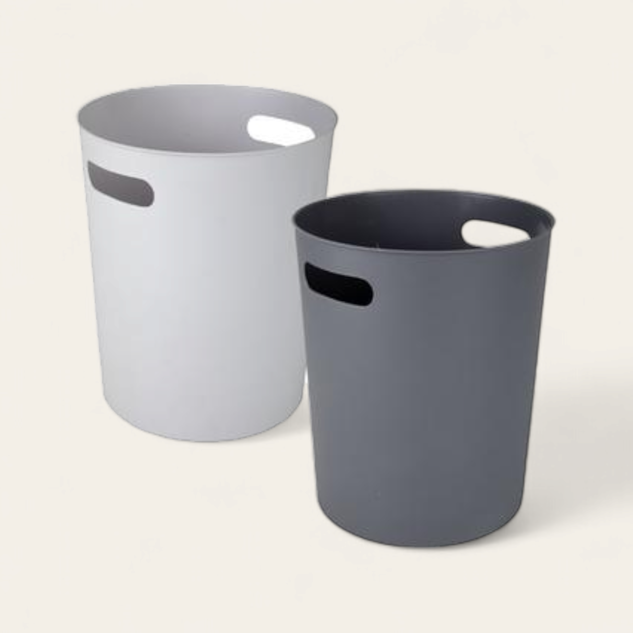 Wastepaper Bin Basket 25cm with Side Handle Plastic