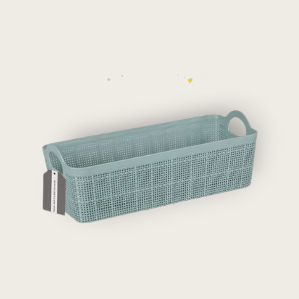 Plastic Long Storage Basket Mesh Design 27x11x9cm