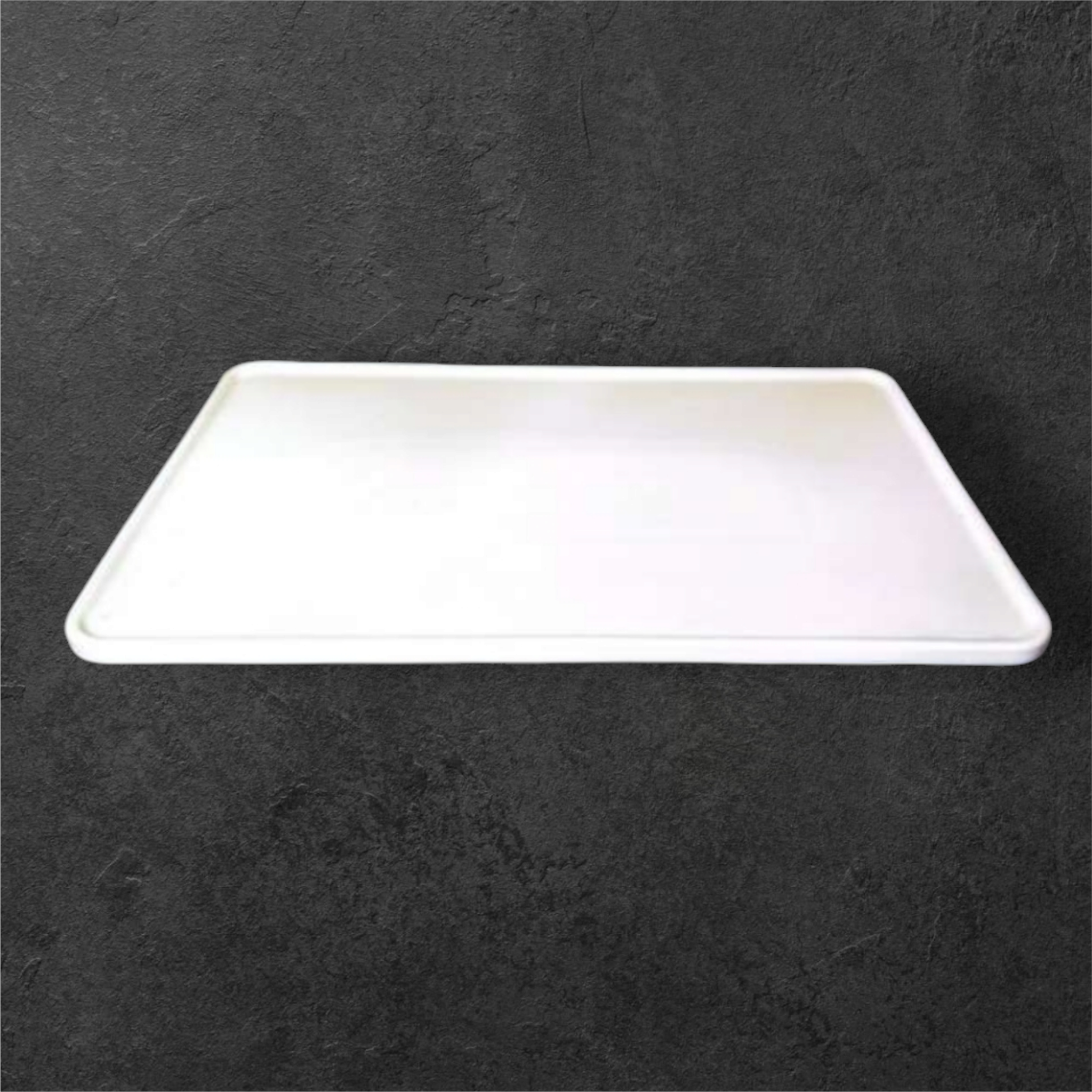 White Ceramic Dinner Plate 12.5x8inch 31.5x20.5x2cm