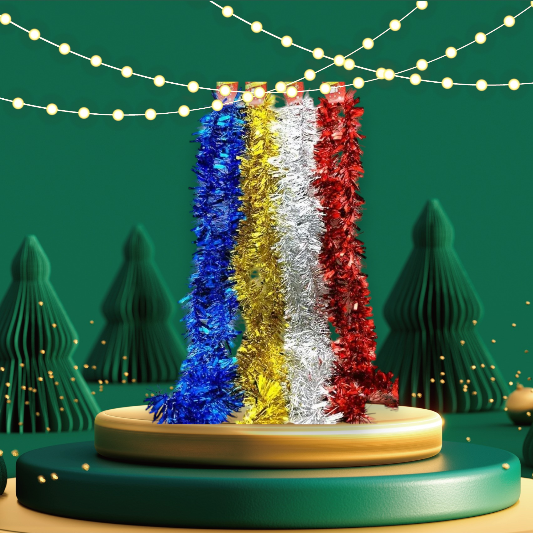 Tinsel Decoration 9cmx2m 1pc