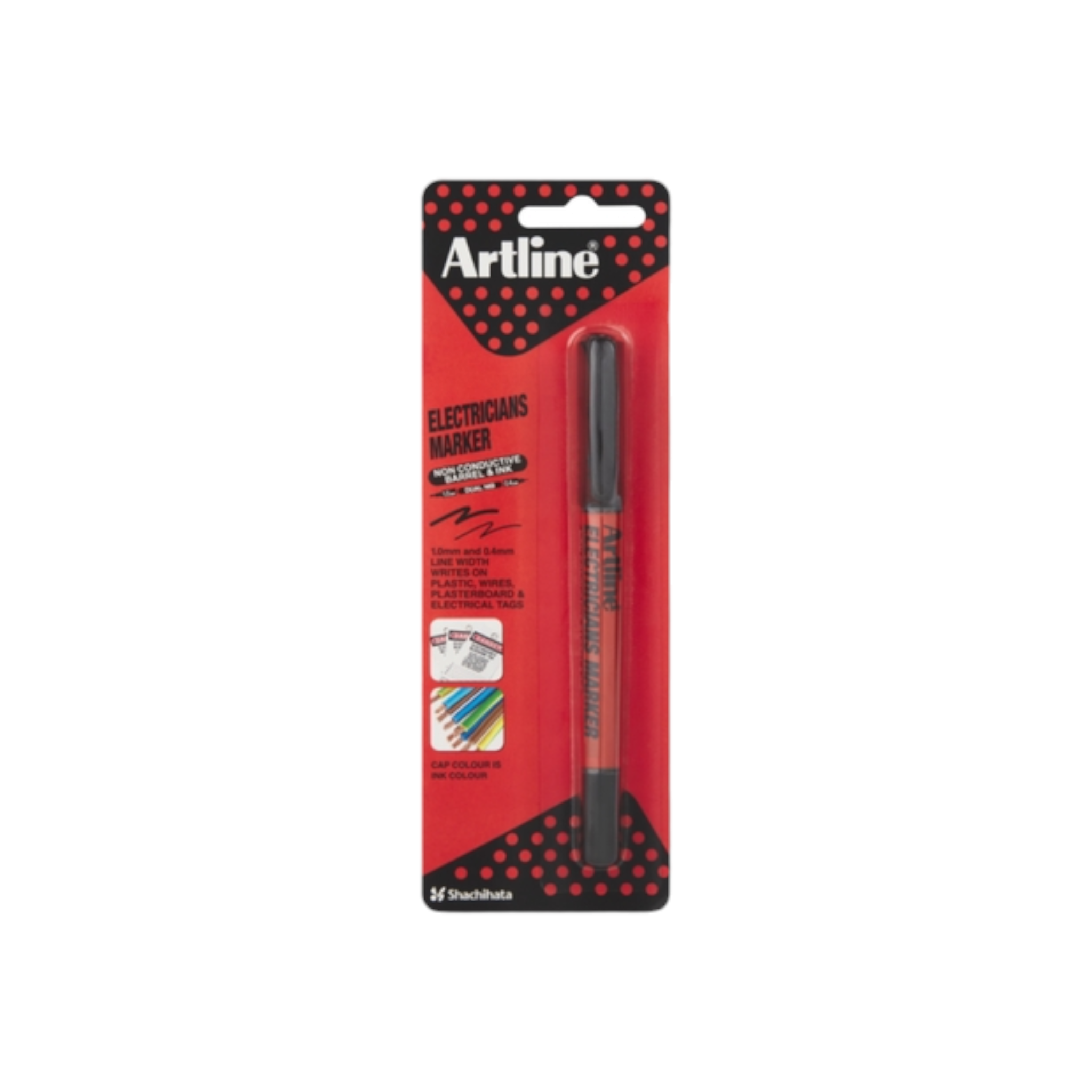 Artline Electricians Marker Dual Tip Black