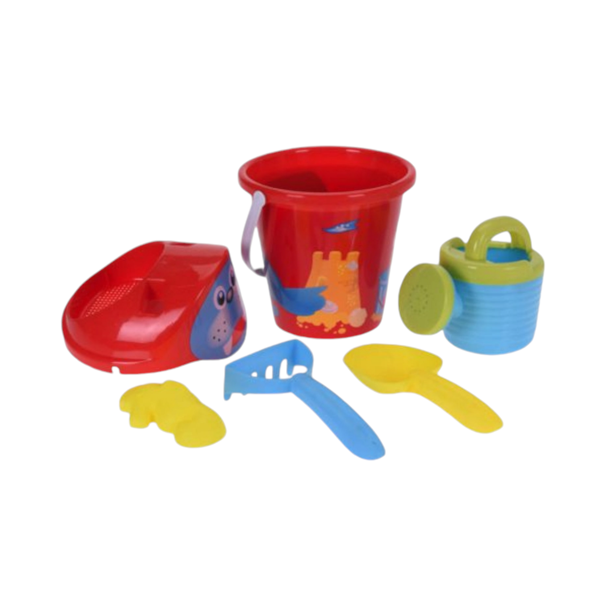 Plastic Beach Bucket Set 5pc 8.5x13x5cm