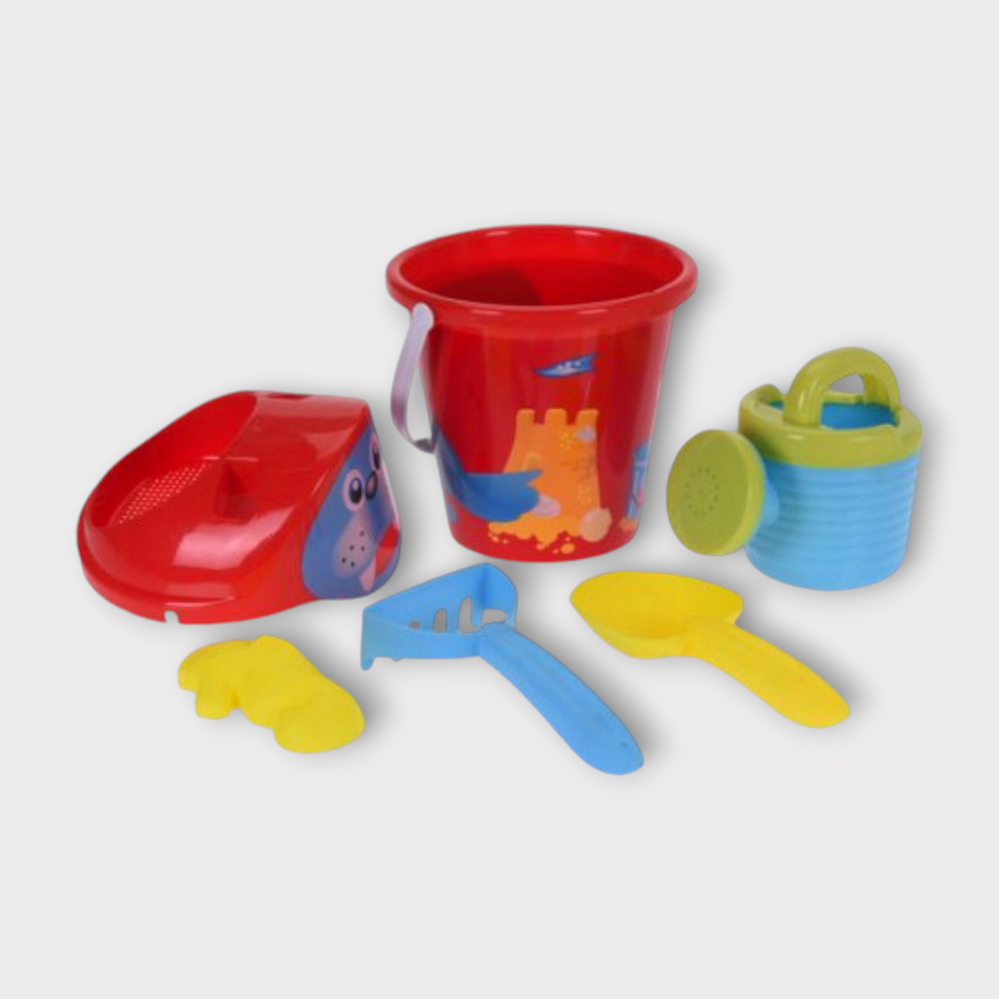 Plastic Beach Bucket Set 5pc 8.5x13x5cm