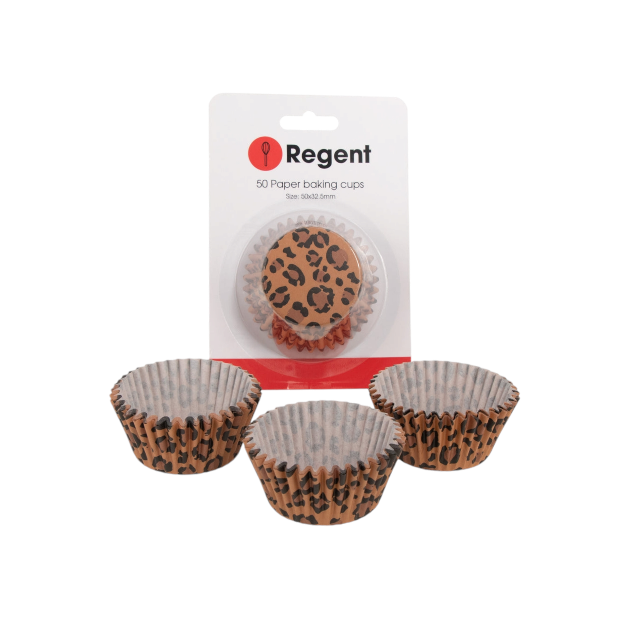 Regent Cake Cups Brown And Black Leaopard Print 50pack 71516