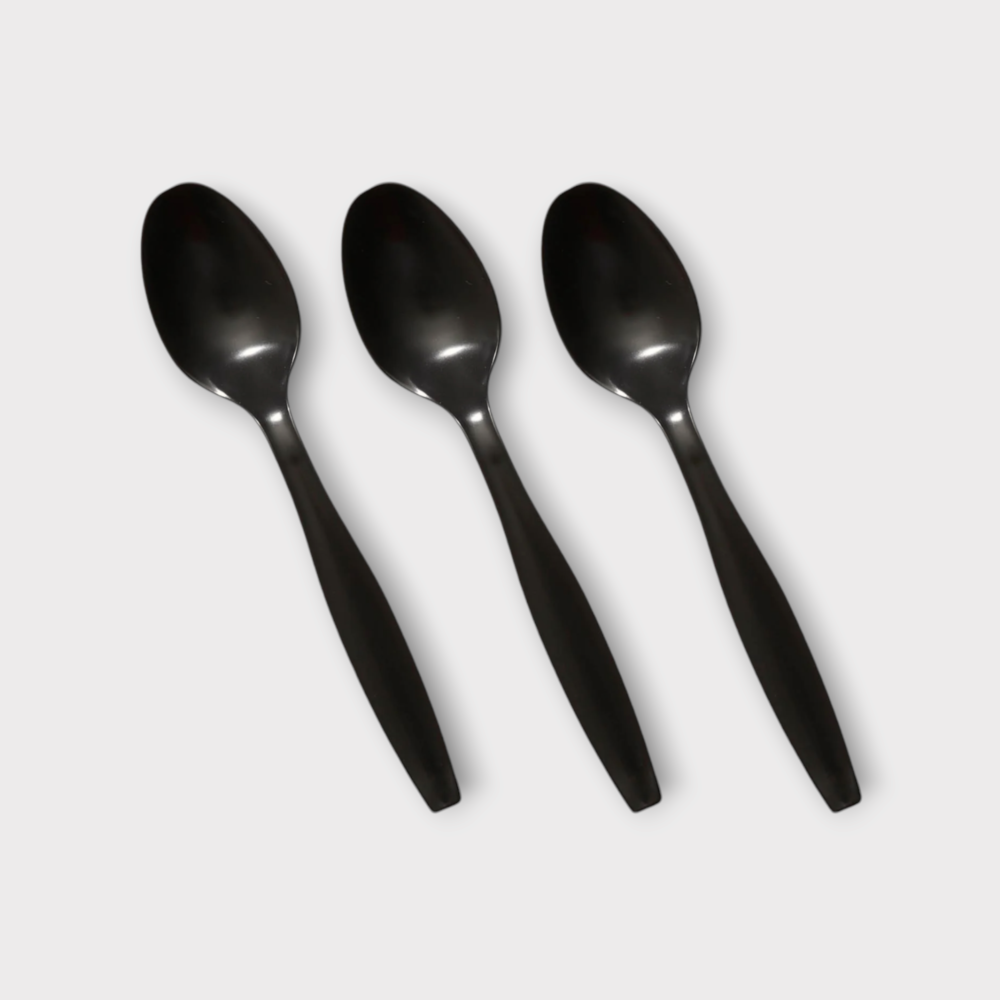 Disposable Dessert Spoons Black 100pack