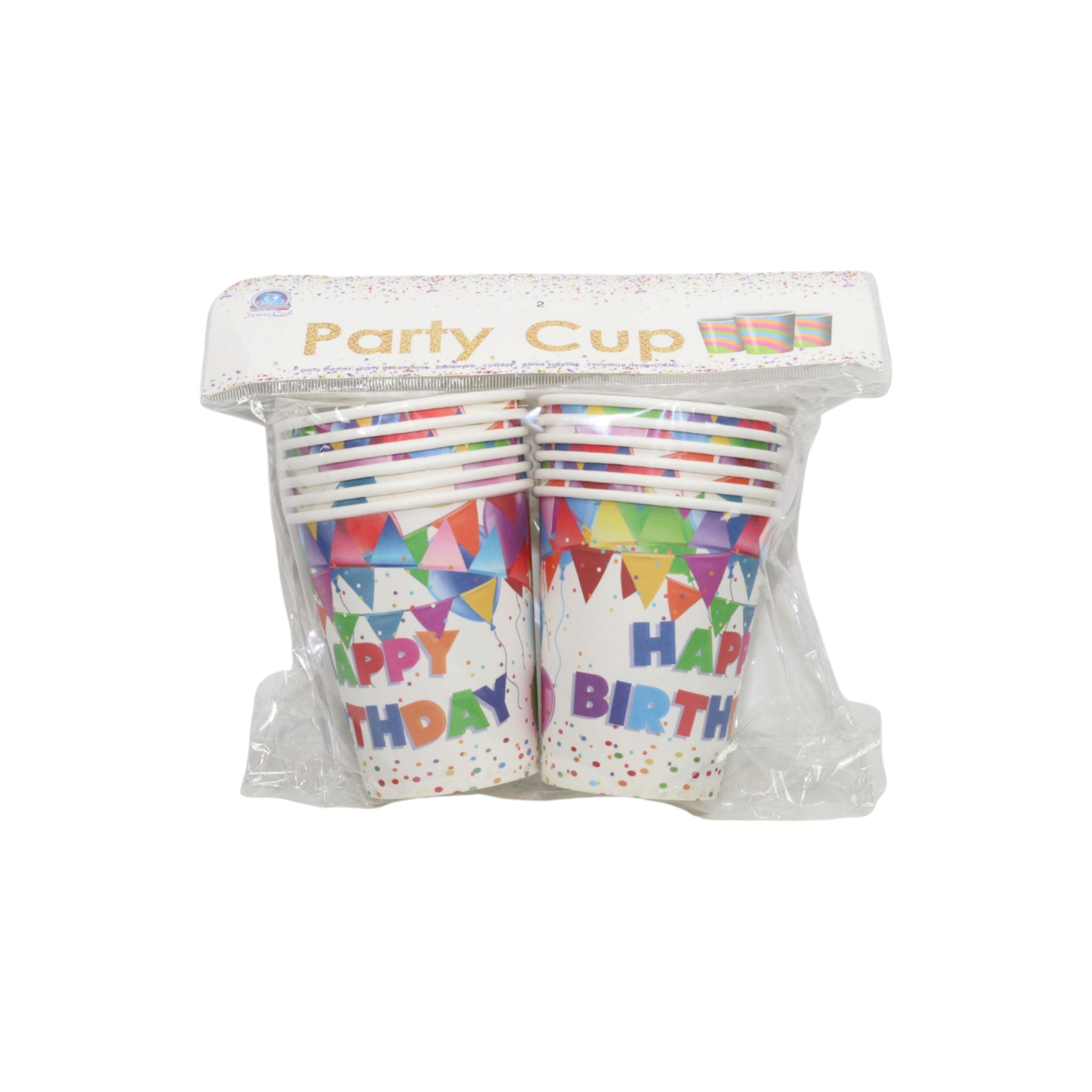 Disposable Paper Cup Happy Birthday 12pc 28785