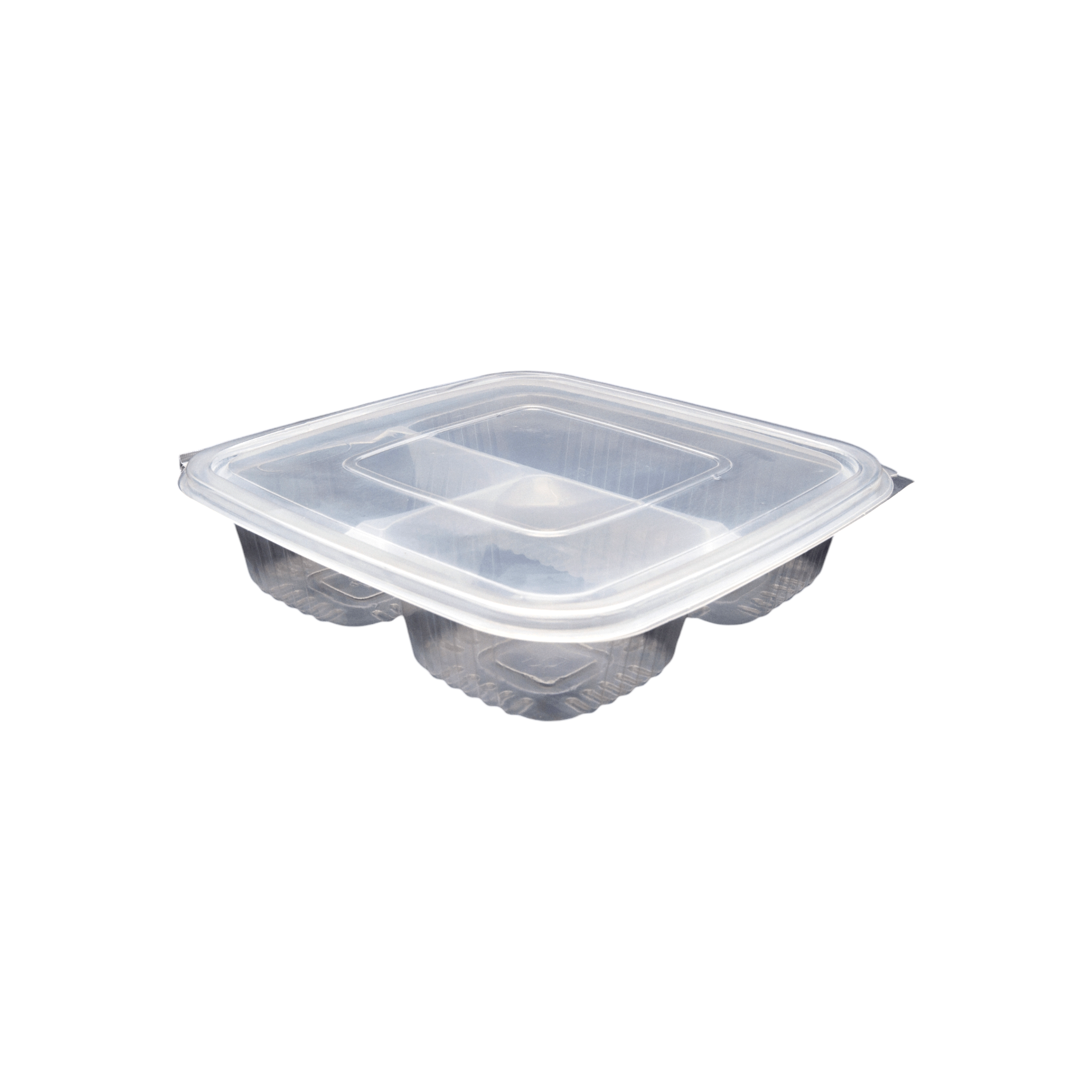 Zibo Lunch Meal Container Tray Clear 3-Compartment Division Disposable T325