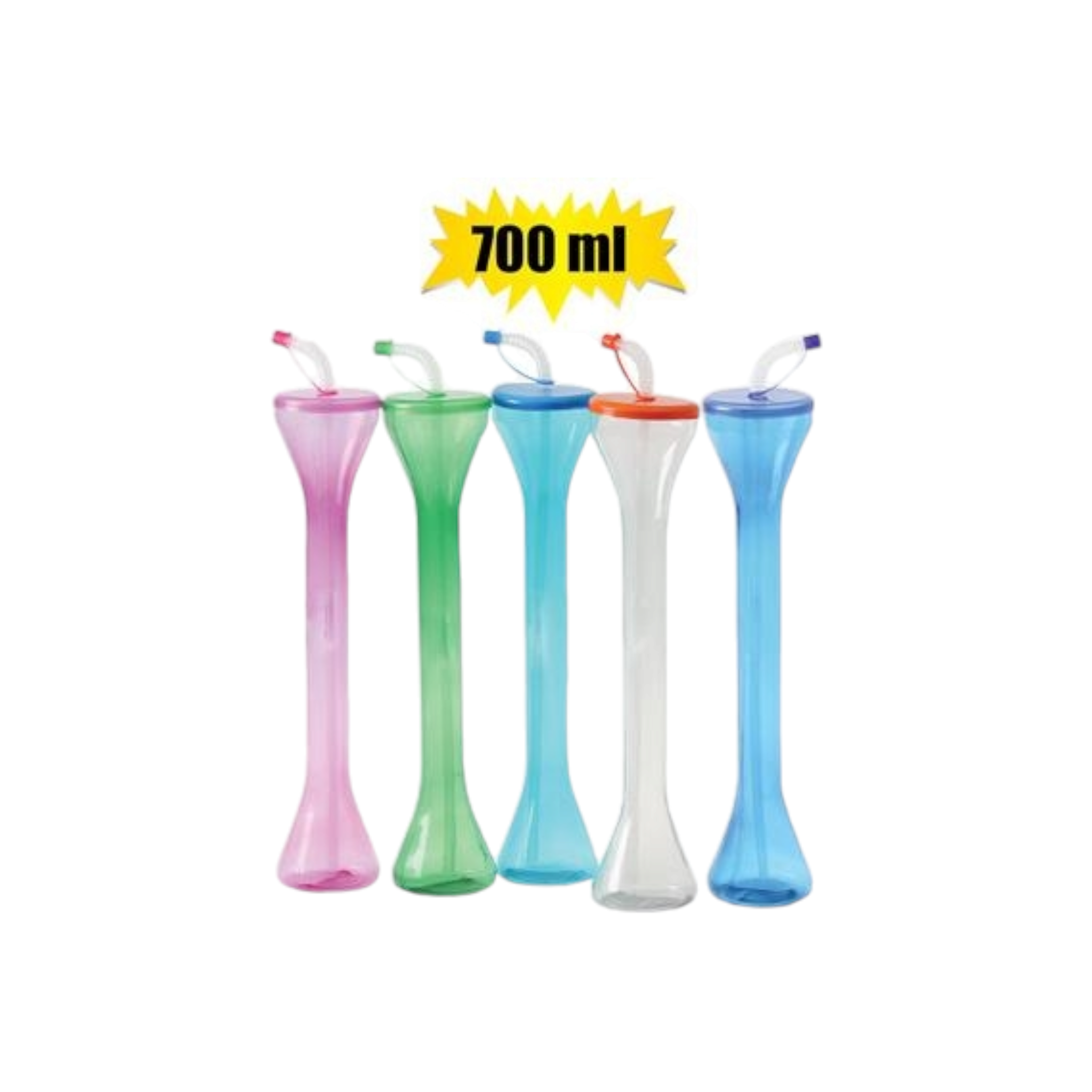 Yard Glass Party Slush Tumblers 700ml PET Plastic Food Grade 1pc