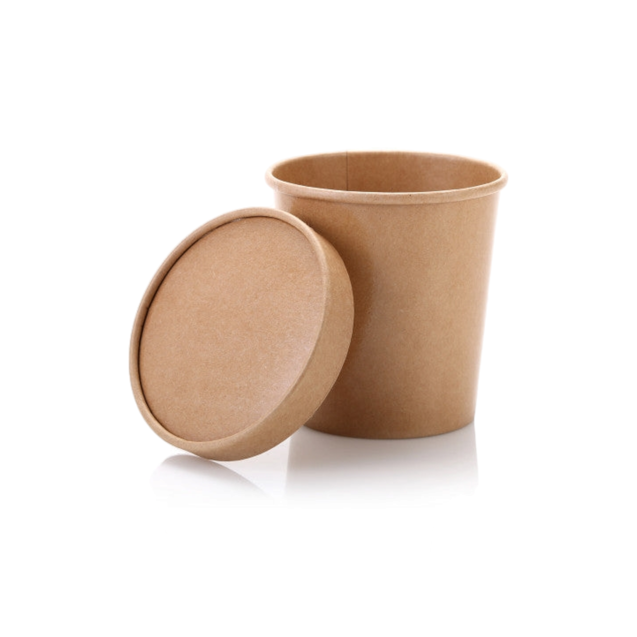 Kraft Paper Ice Cream Cup 500ml Vintage Kraft Tubs with Kraft Lid 10pack