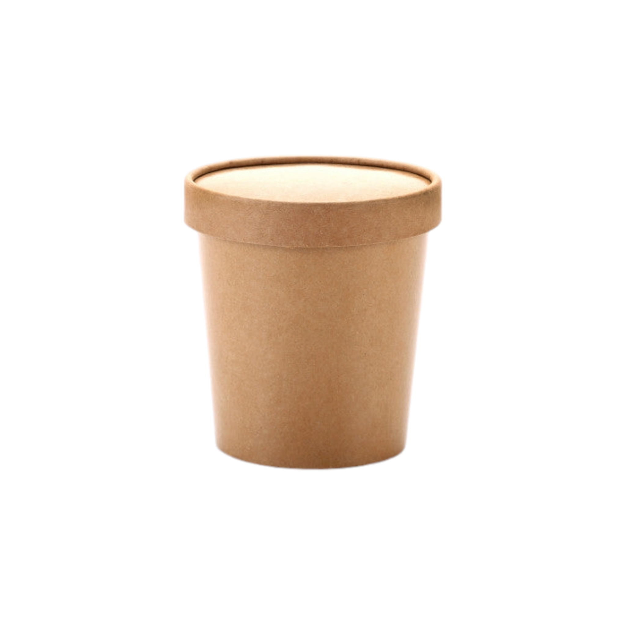 Kraft Paper Ice Cream Cup 500ml Vintage Kraft Tubs with Kraft Lid 10pack