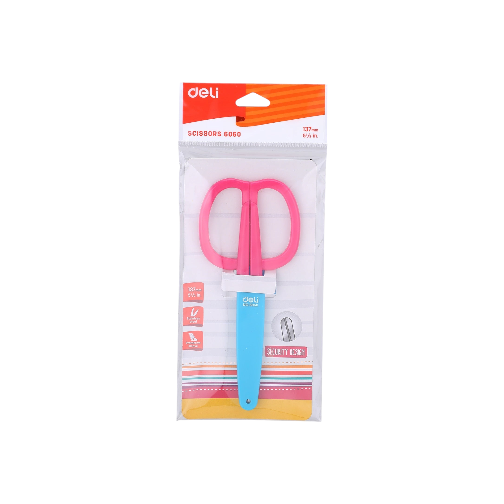 Deli School Scissors 135mm Colorful