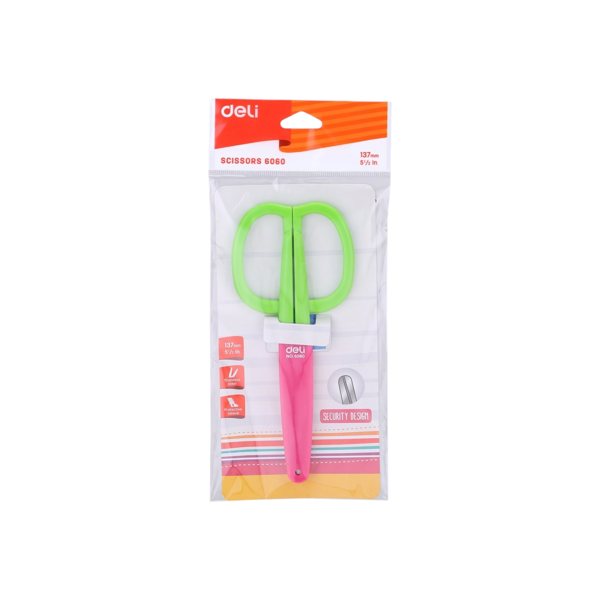 Deli School Scissors 135mm Colorful