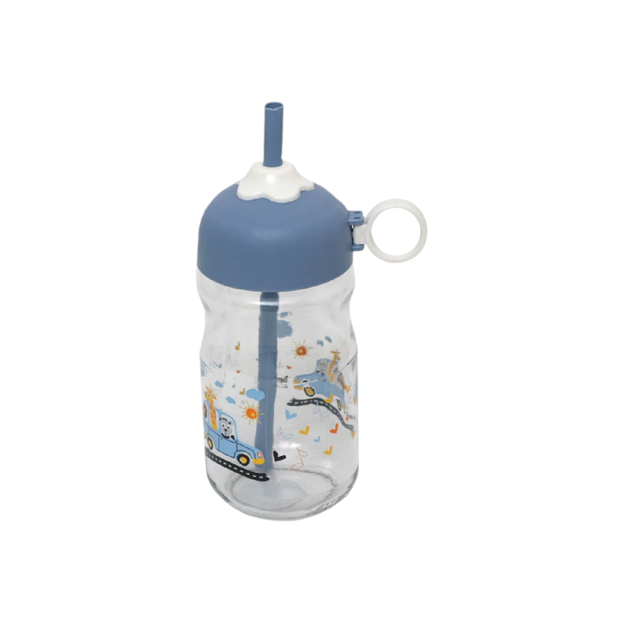 Hane Petite Beverage Bottle with Straw 370cc HN-1751